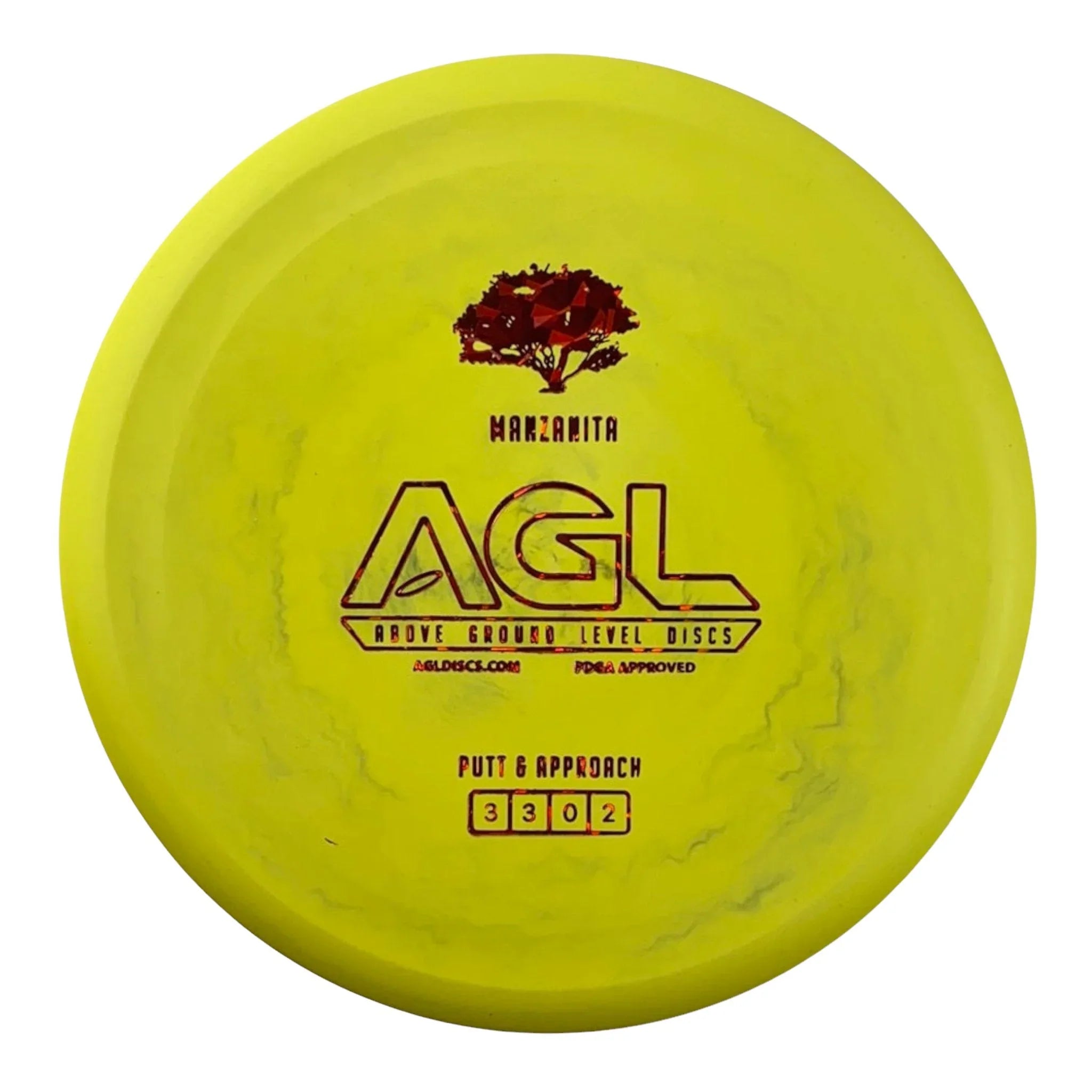 Above Ground Level Manzanita | Woodland | Yellow/Red 173g Disc Golf