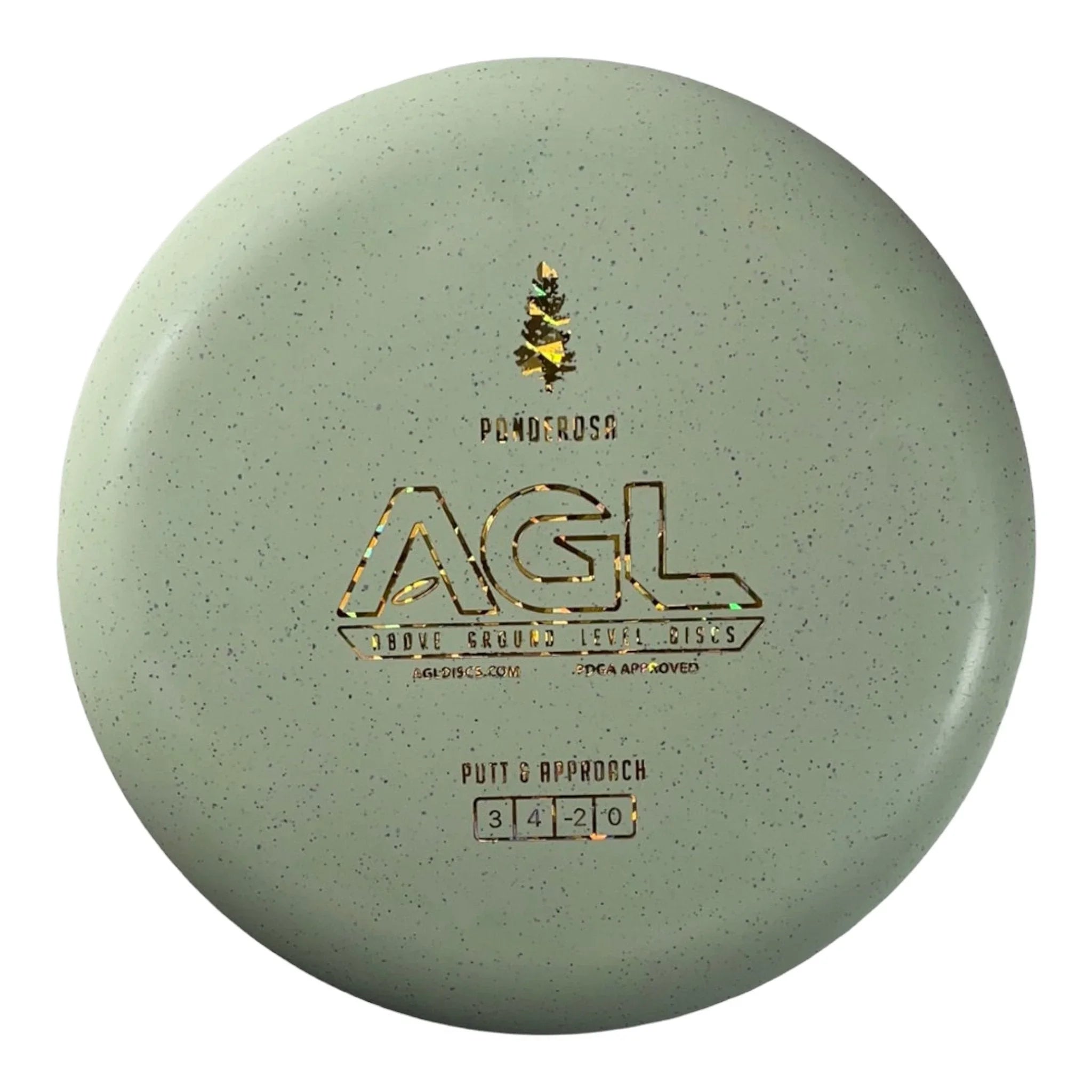 Above Ground Level Ponderosa | Woodland Hemp | Green/Gold 170g Disc Golf