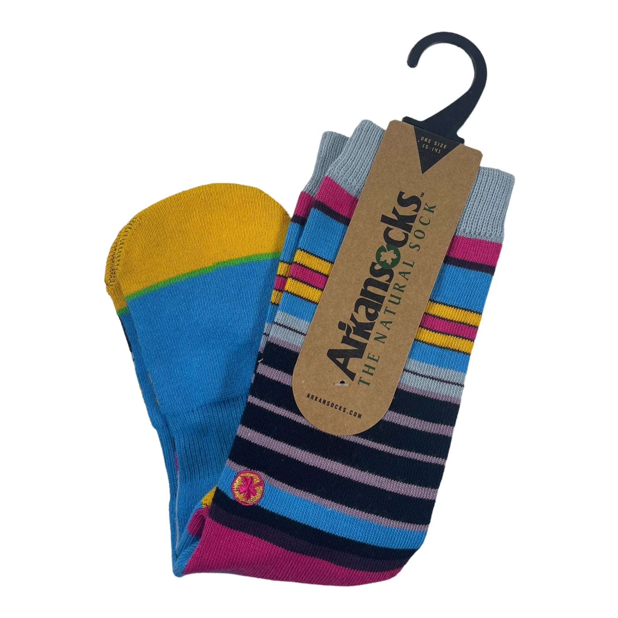 Arkansocks Arkansocks The Commuter Sock (Slate/Ochre - Sulfur) Disc Golf