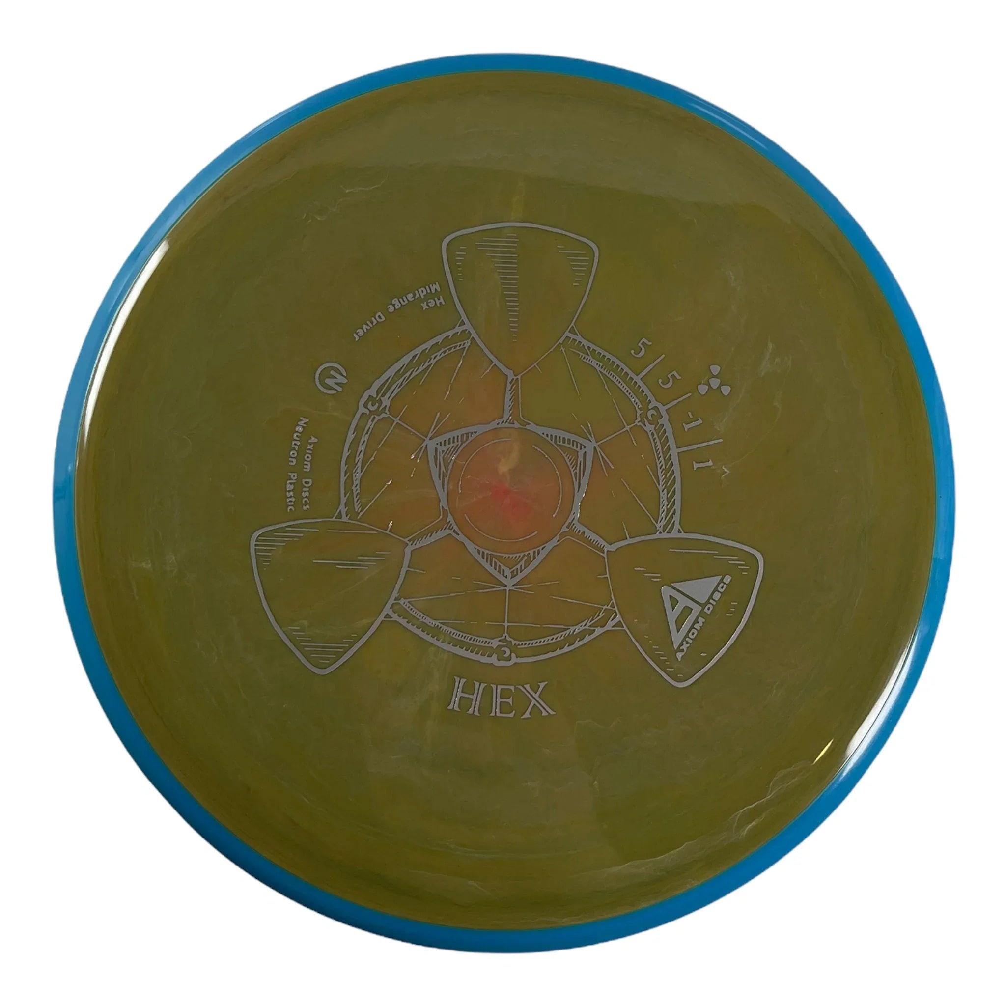 Axiom Discs Hex | Neutron | Green/Blue 166g Disc Golf