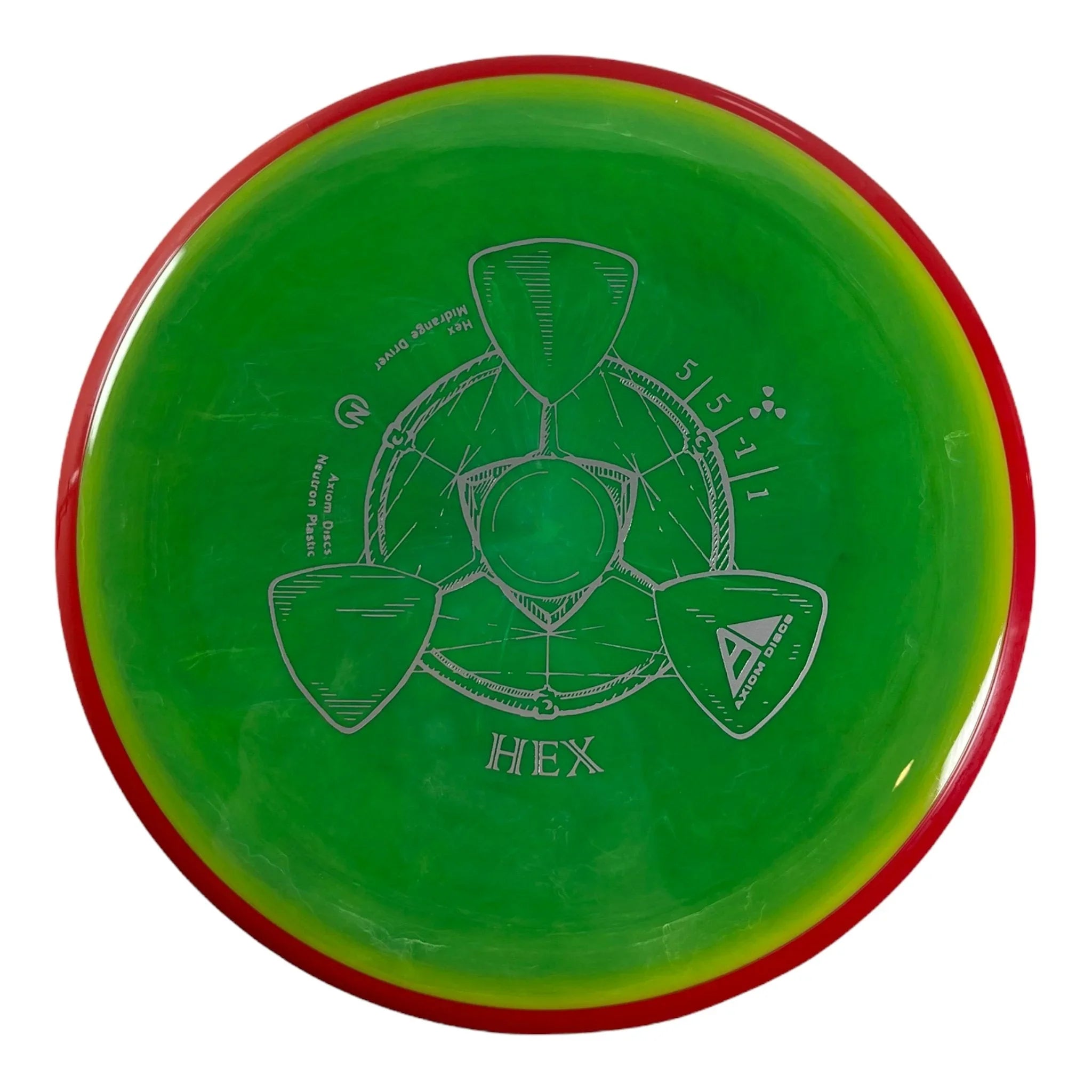 Axiom Discs Hex | Neutron | Green/Red 166g Disc Golf