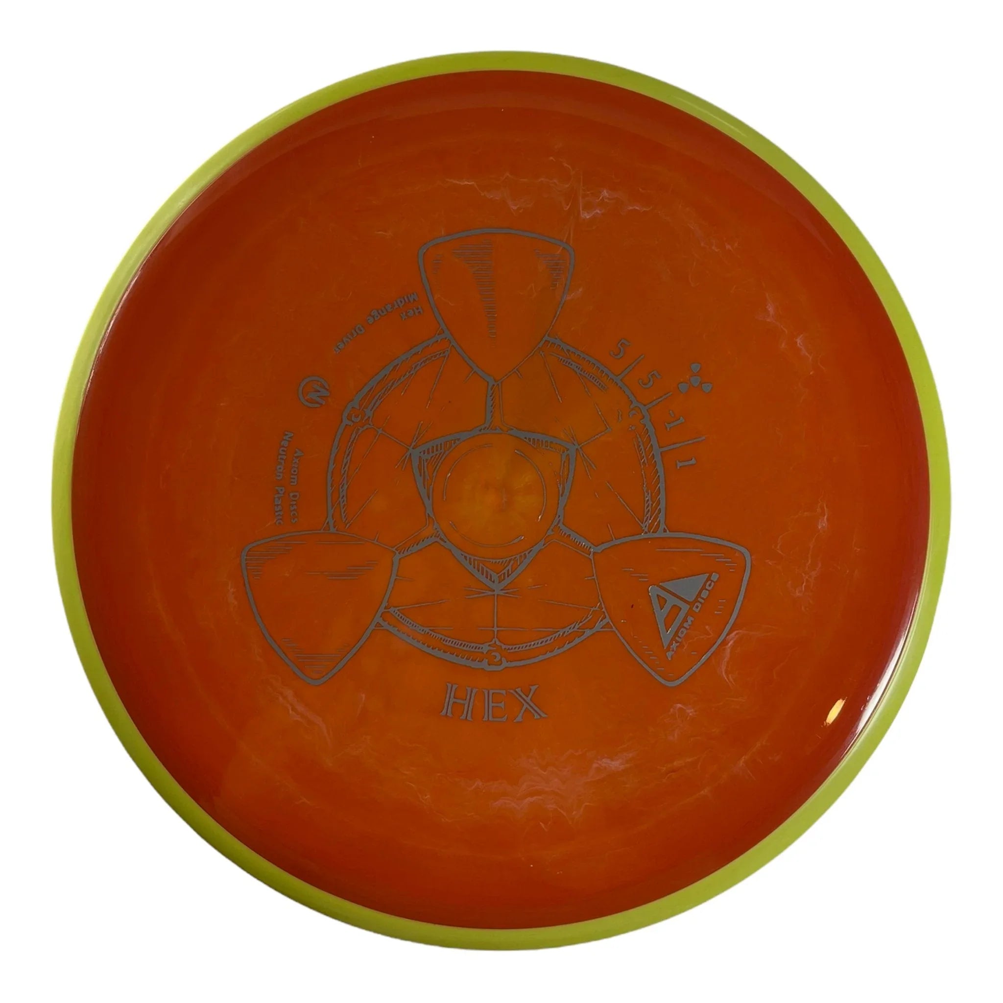 Axiom Discs Hex | Neutron | Orange/Yellow 174 - 178g Disc Golf