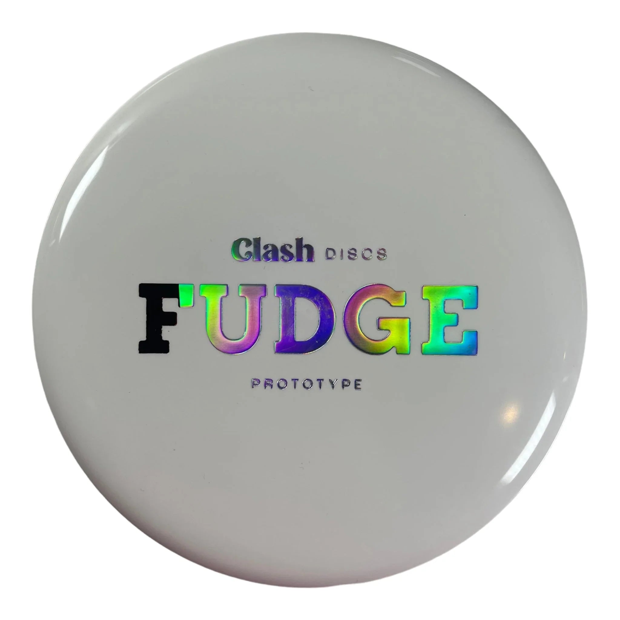 Clash Discs Fudge | Steady | White/Holo 175 - 176g (Prototype) Disc Golf
