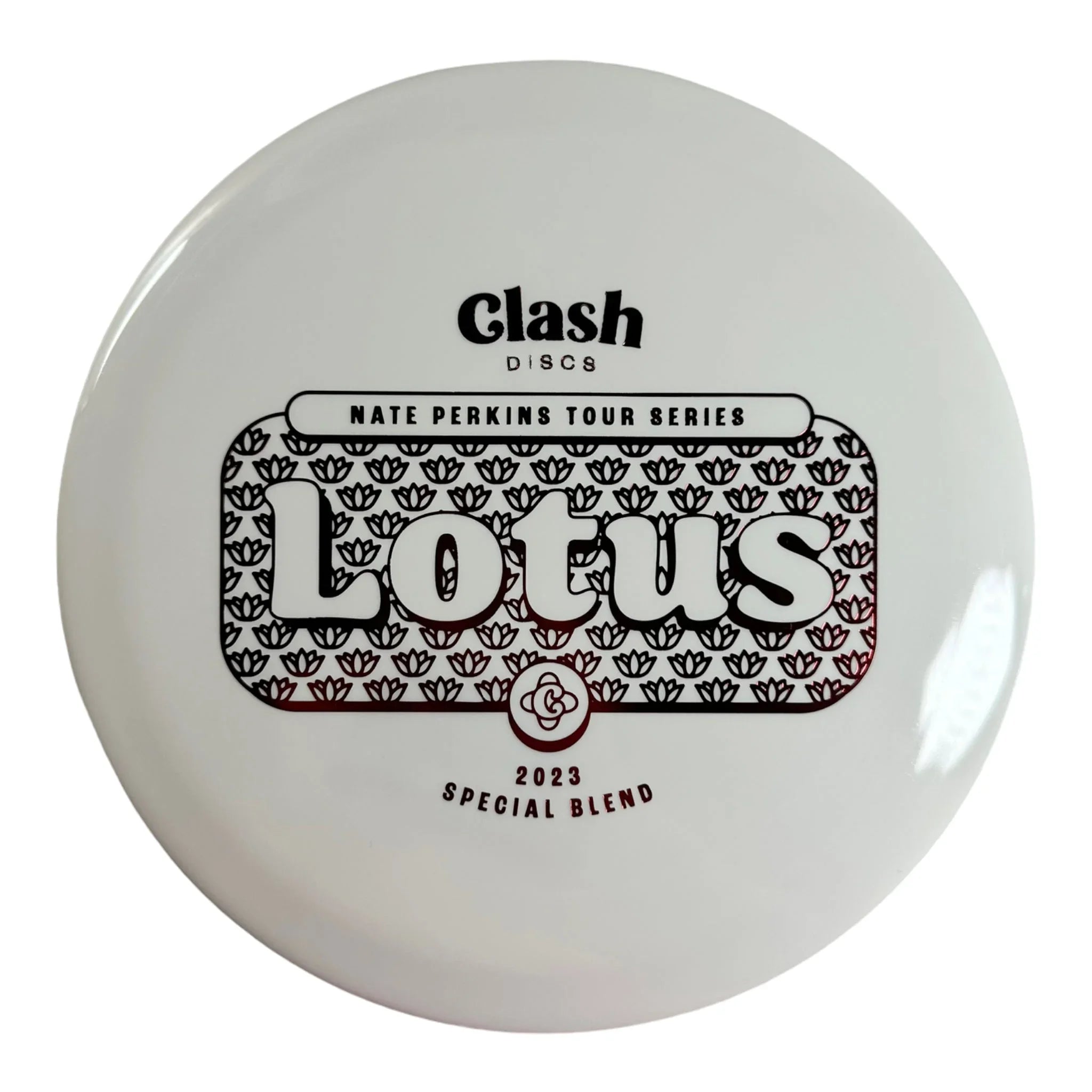 Clash Discs Lotus | Special Blend | White/Red 174 - 176g (Nate Perkins) Disc Golf