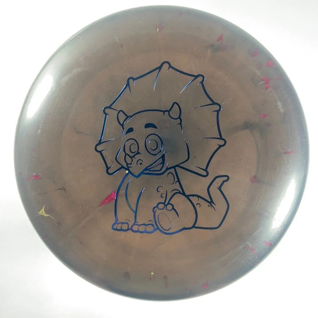 Dino Discs Triceratops | Egg Shell | Black/Blue 121g Disc Golf