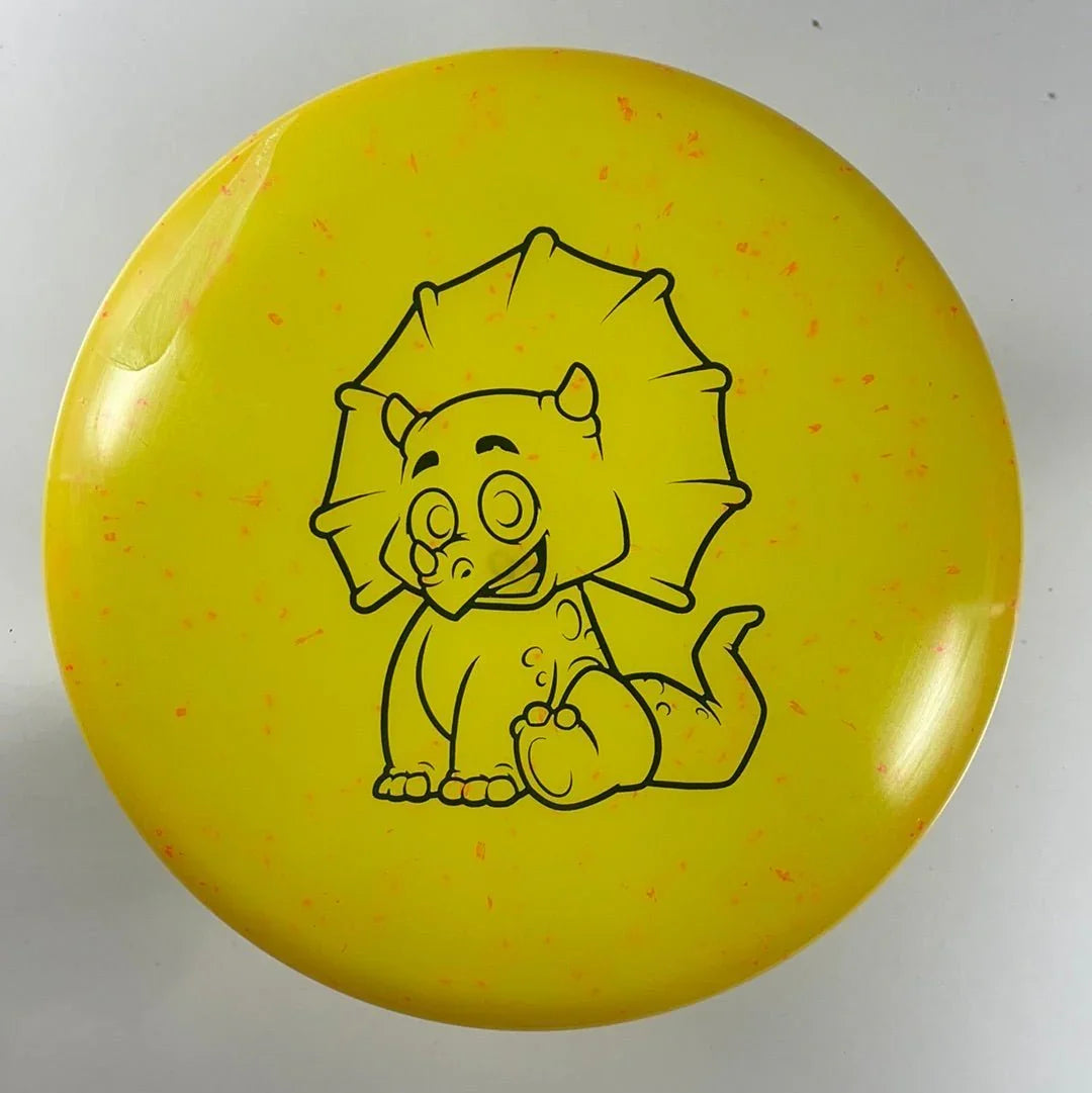 Dino Discs Triceratops | Egg Shell | Yellow/Blue 120g Disc Golf
