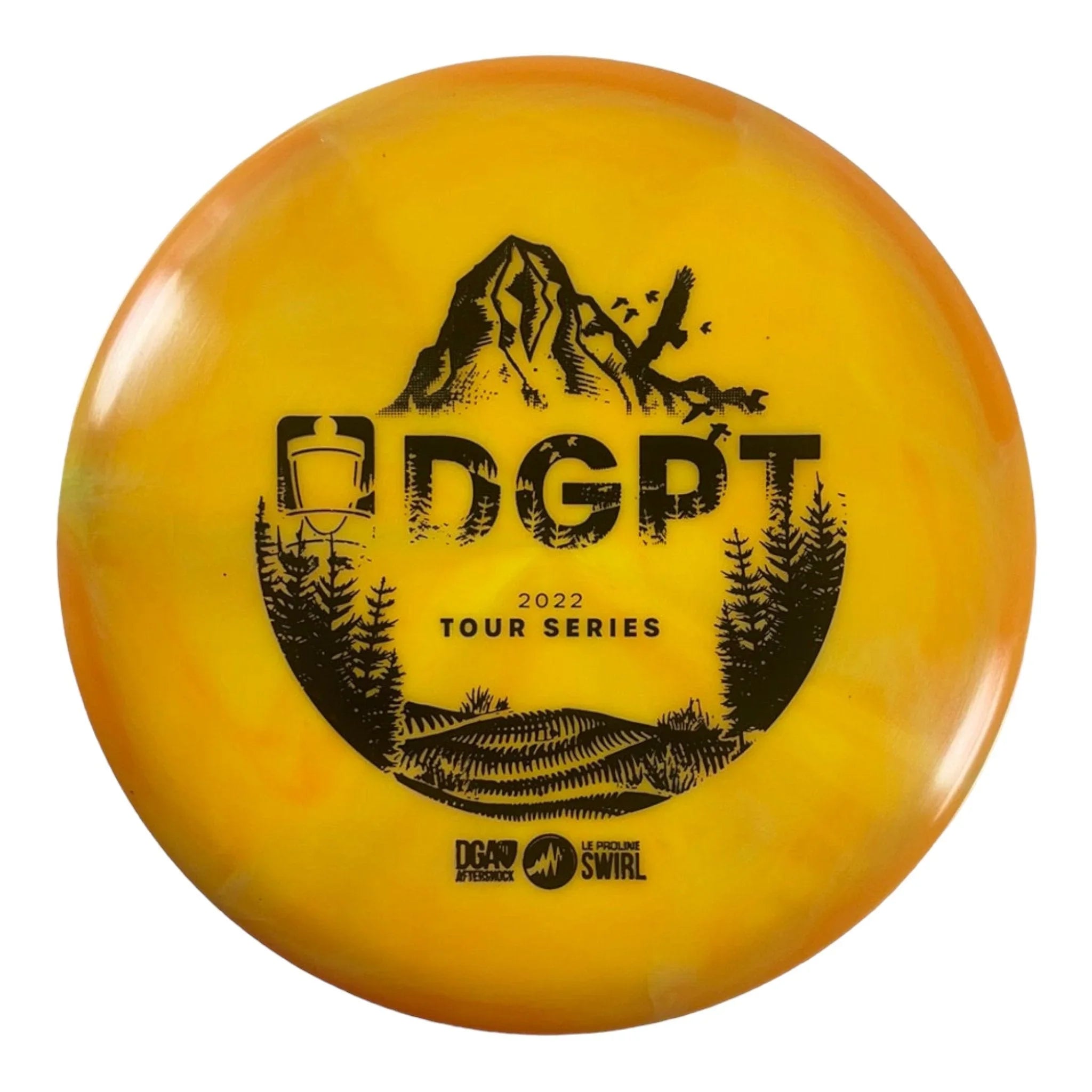 Disc Golf Association Aftershock | Swirl | Yellow/Black 175g (DGPT) Disc Golf