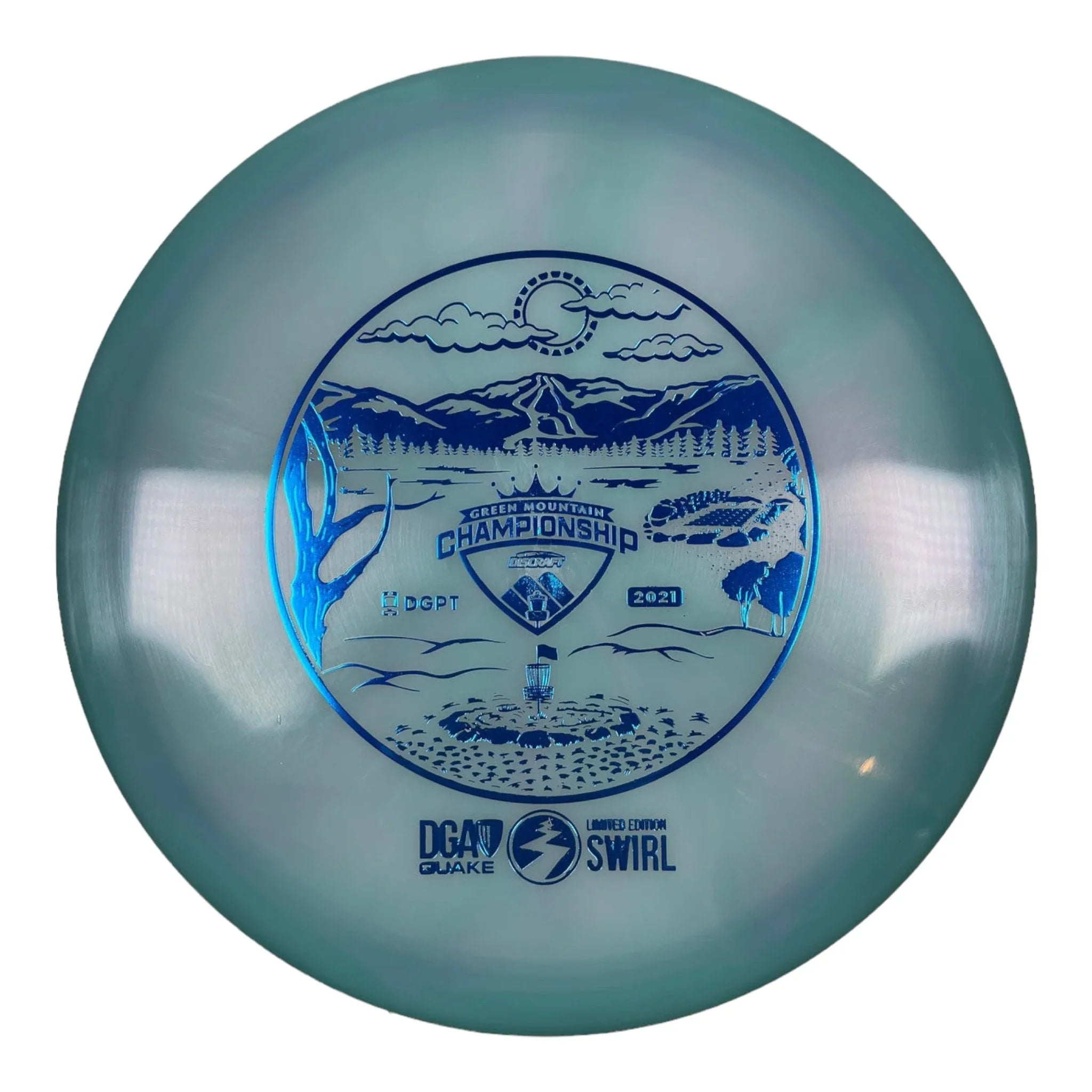 Disc Golf Association Quake | Swirl | Blue/Blue 175 - 177g Disc Golf