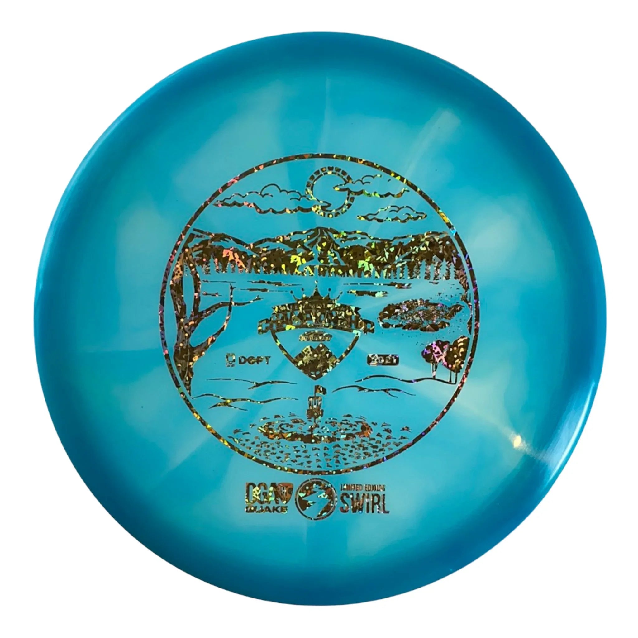 DGA Quake | Swirl | Blue/Gold 175g Disc Golf