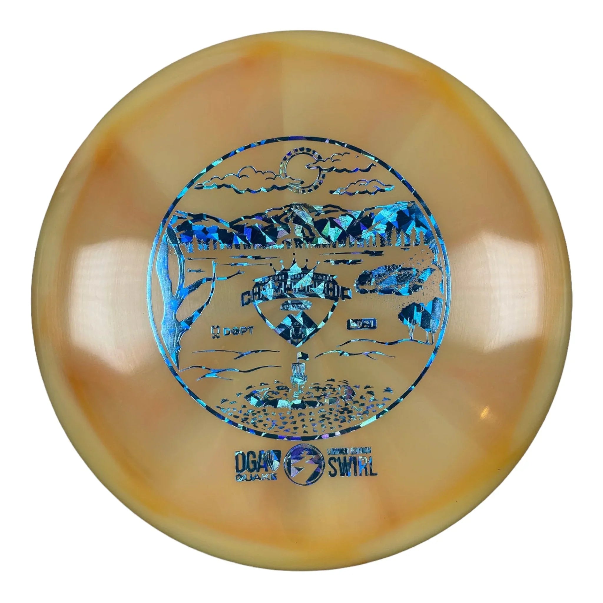 Disc Golf Association Quake | Swirl | Blush/Blue 173g Disc Golf