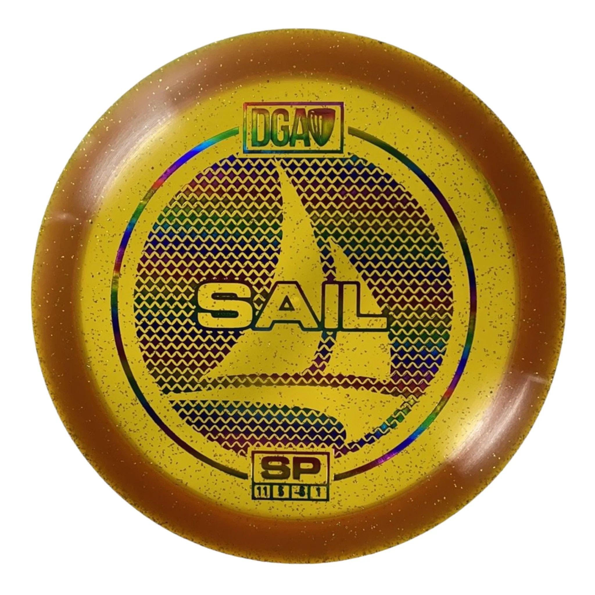 Disc Golf Association Sail | SP | Yellow/Rainbow 172g Disc Golf