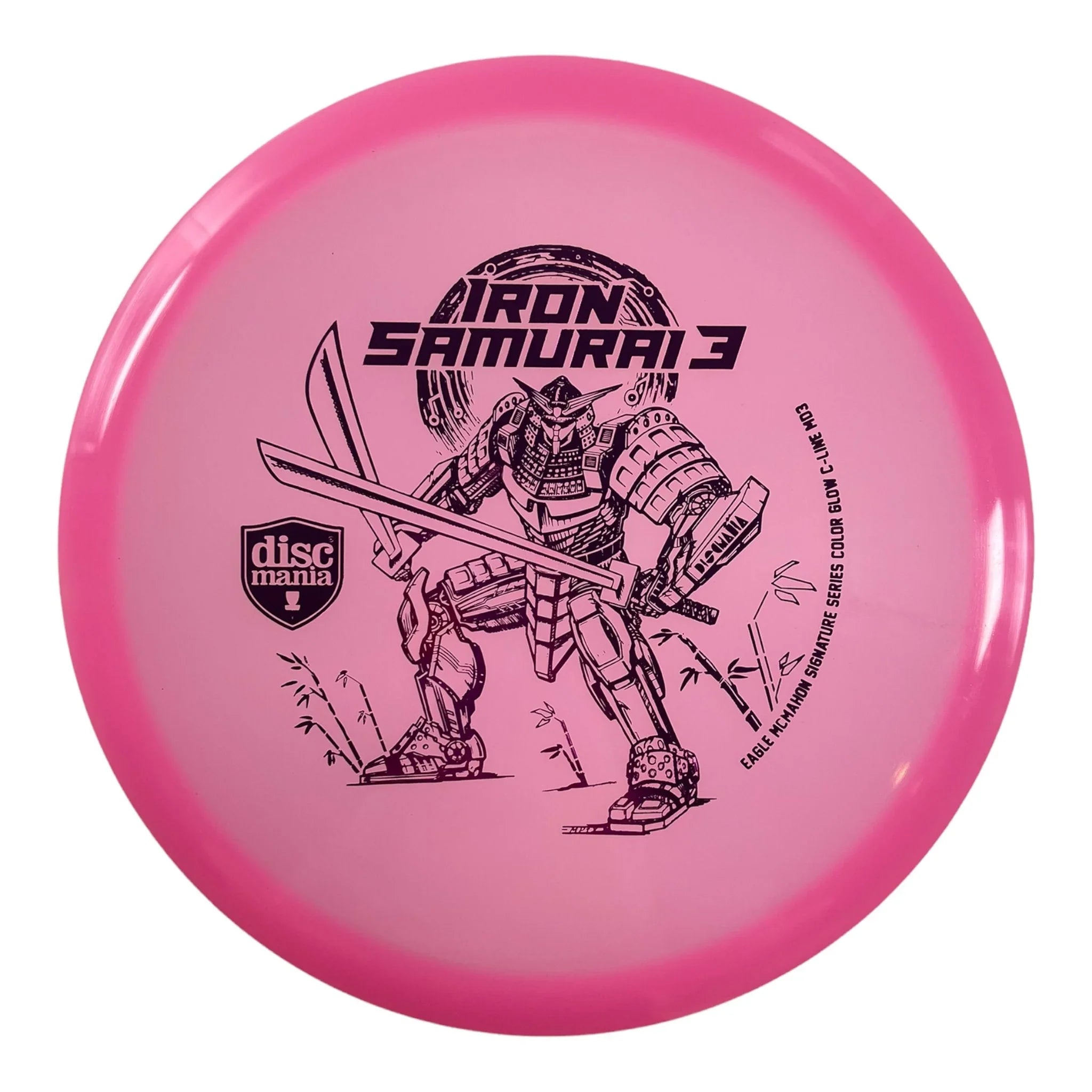 Discmania Iron Samurai 3 - MD3 | Color Glow C - Line | Pink/Red 177 - 178g (Eagle McMahon) Disc Golf