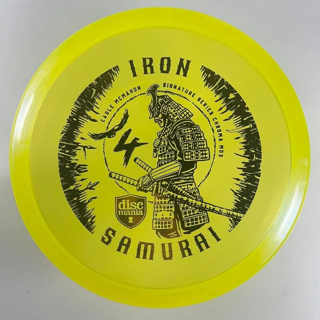 Discmania Iron Samurai 4 - MD3 | Chroma | Yellow/Gold 175 - 176g (Eagle McMahon) Disc Golf