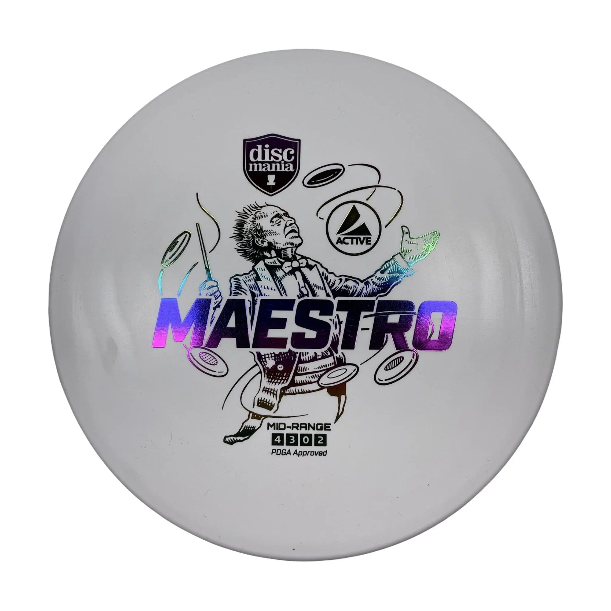 Discmania Maestro | Active | White/Rainbow 167 - 169g Disc Golf