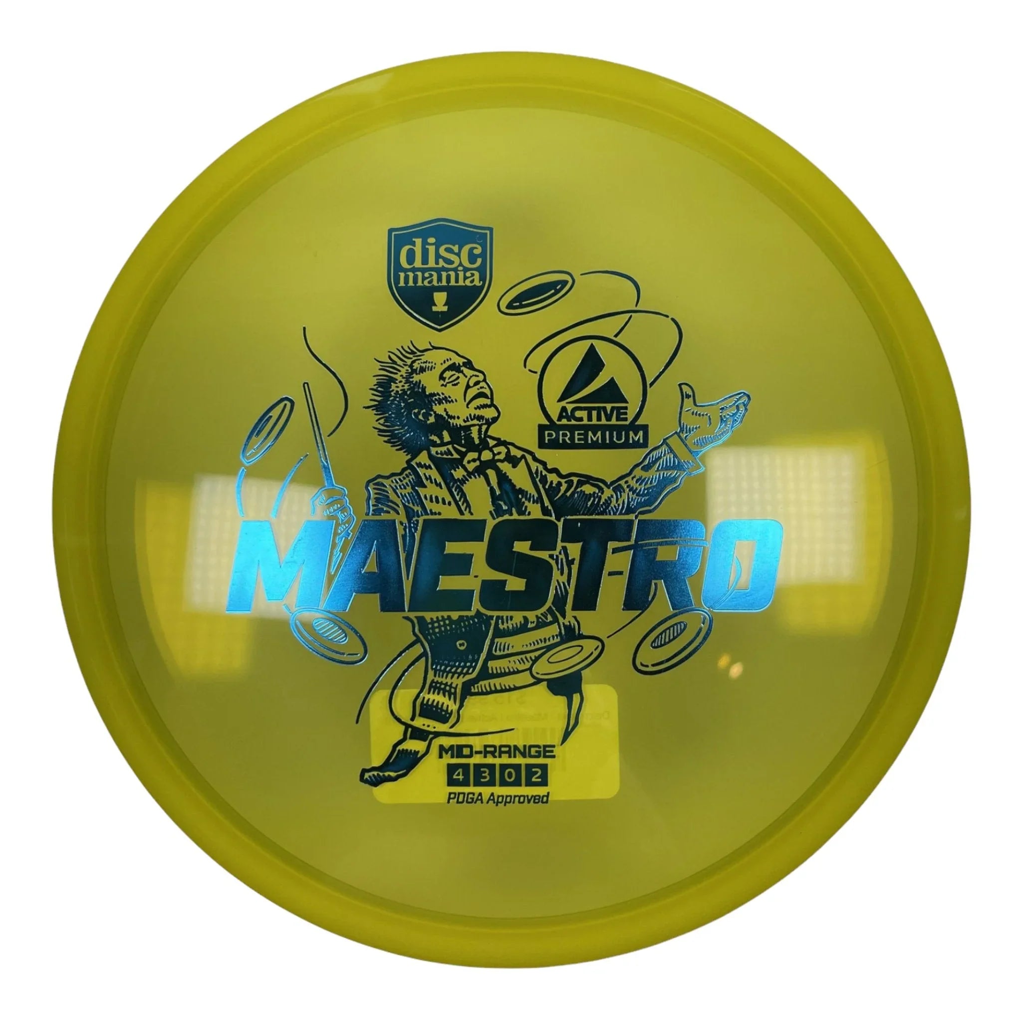 Discmania Maestro | Active Premium | Yellow/Blue 171 - 172g Disc Golf