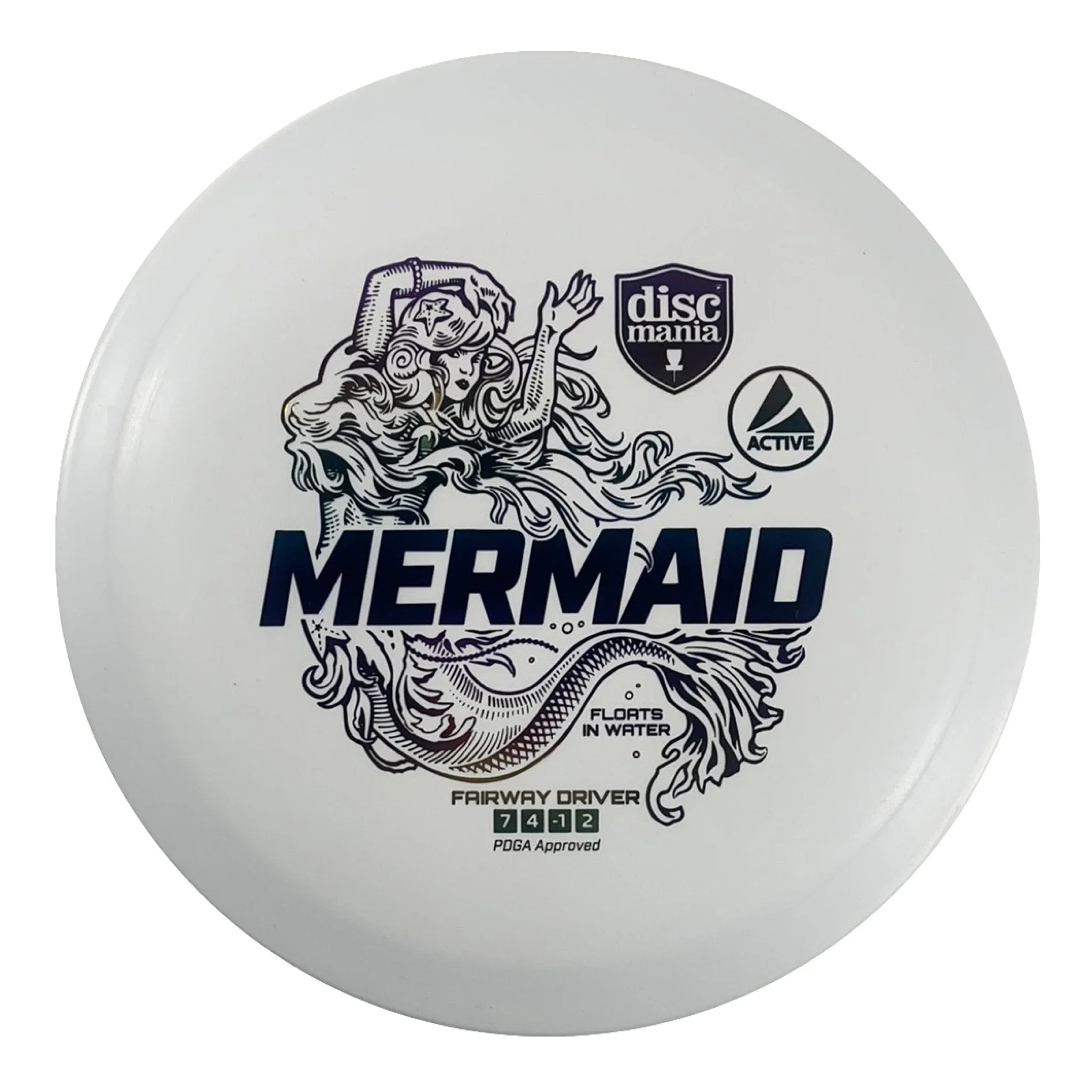 Discmania Mermaid | Active | White/Rainbow 160g Disc Golf