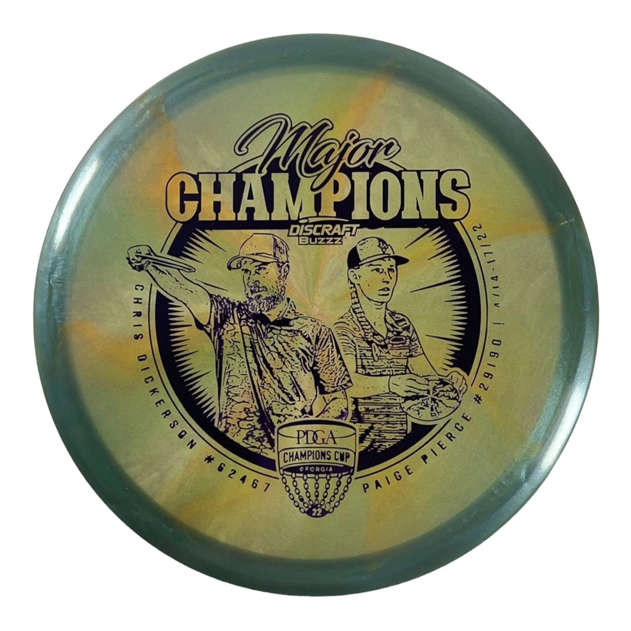 Discraft Buzzz | Z Swirl | Green/Purple 174g Disc Golf