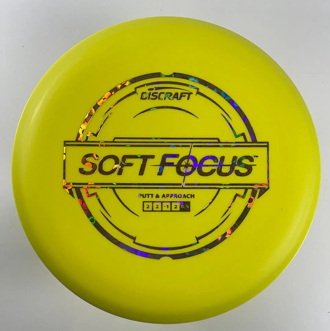 Discraft Focus | Putter Line Soft | Yellow/Holo 172g Disc Golf