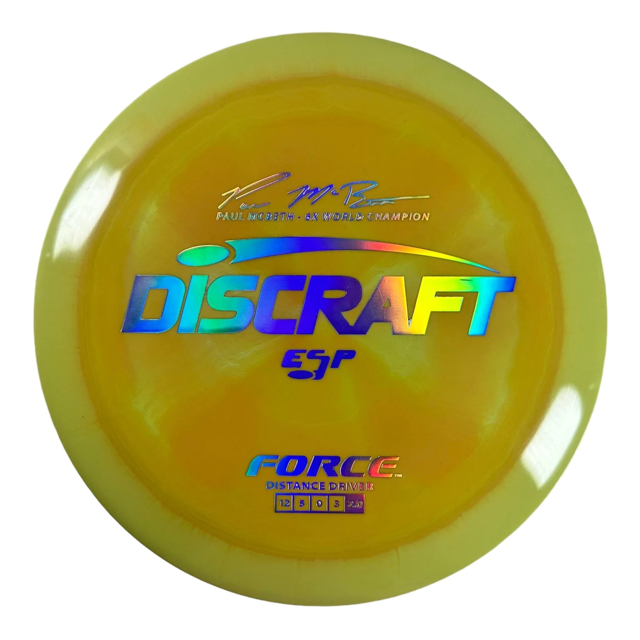 Discraft Force | ESP | Yellow/Holo 172g (Paul McBeth) Disc Golf