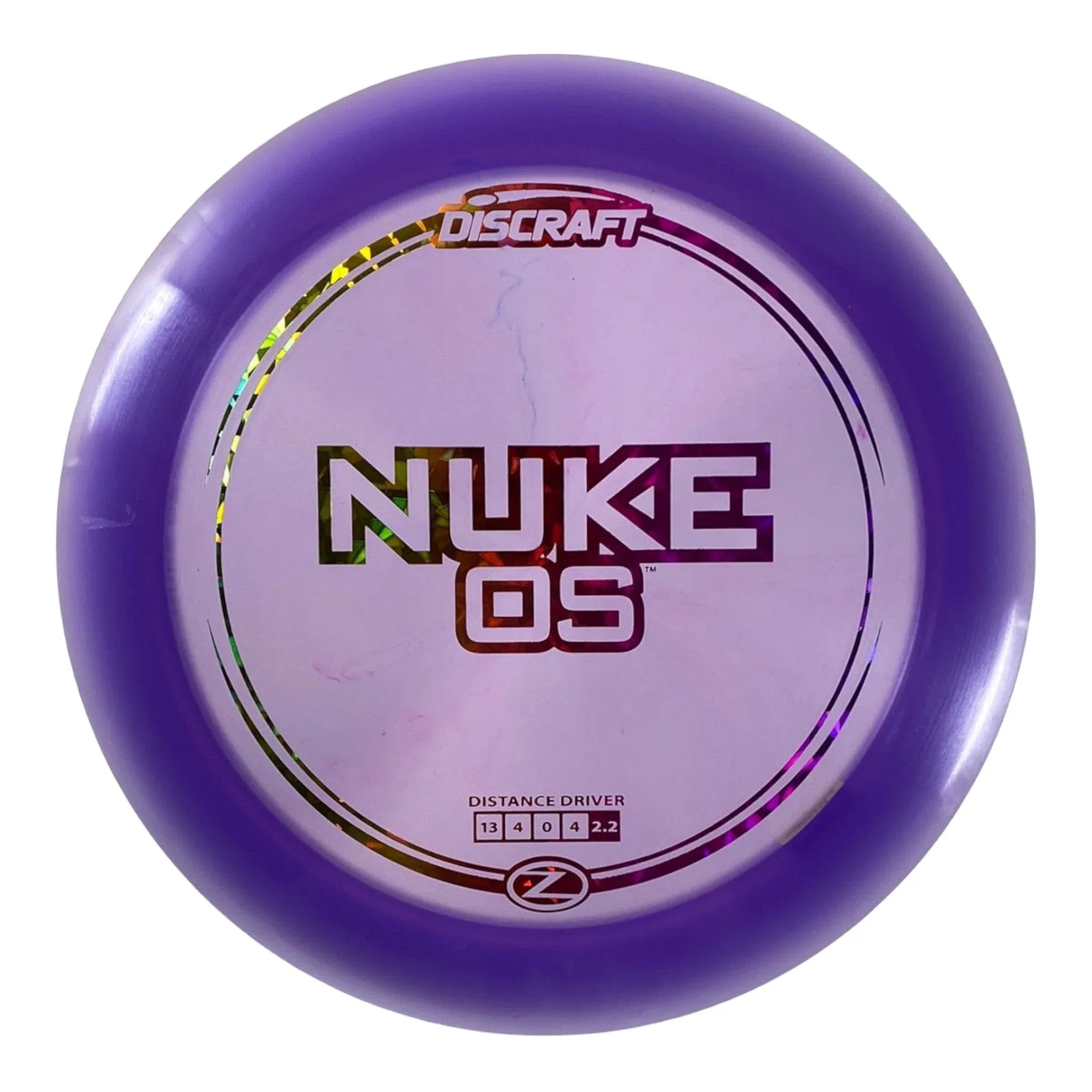 Discraft Nuke OS | Z Line | Purple/Rainbow 174g Disc Golf