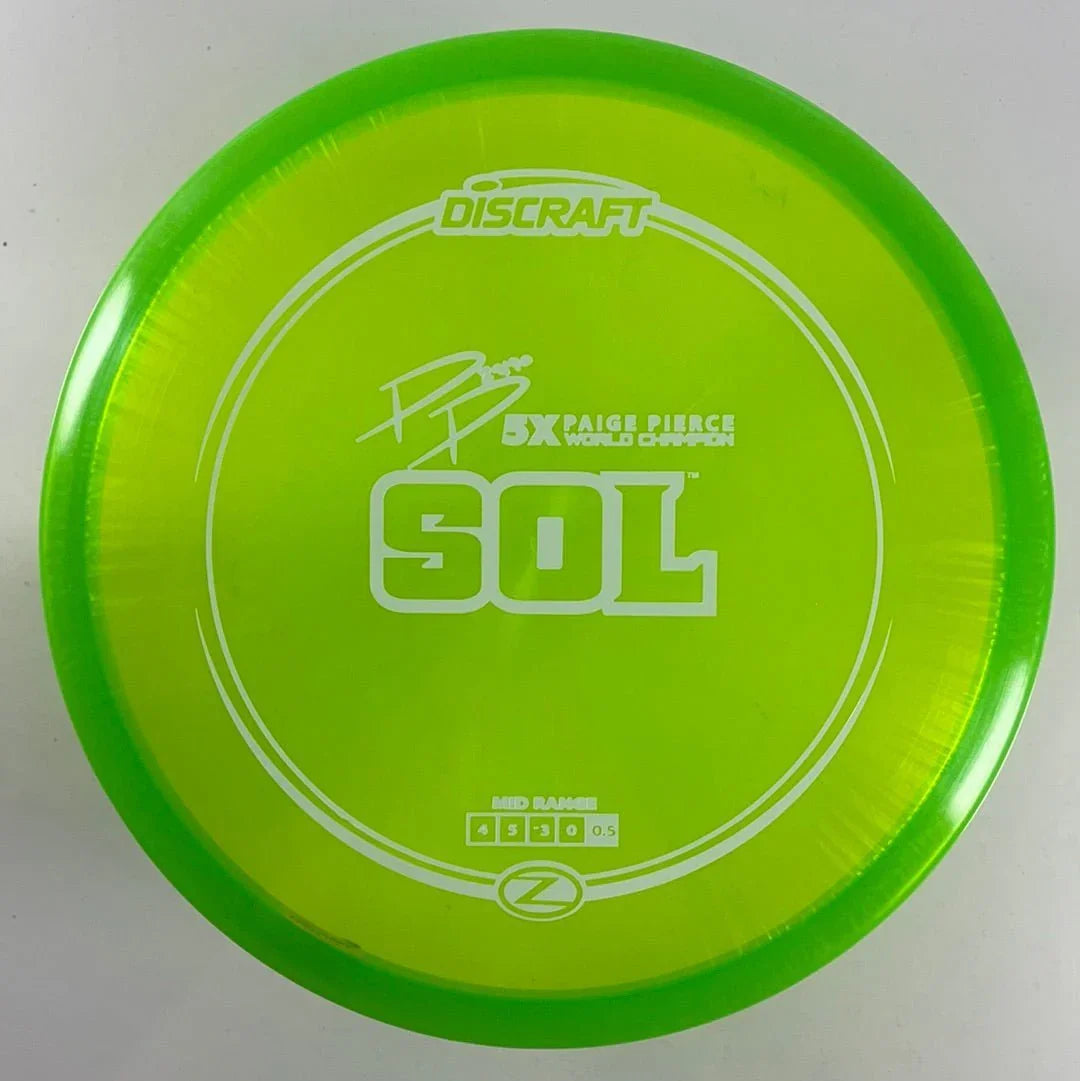 Discraft Sol | Z Line | Green/White 164g (Paige Pierce) Disc Golf
