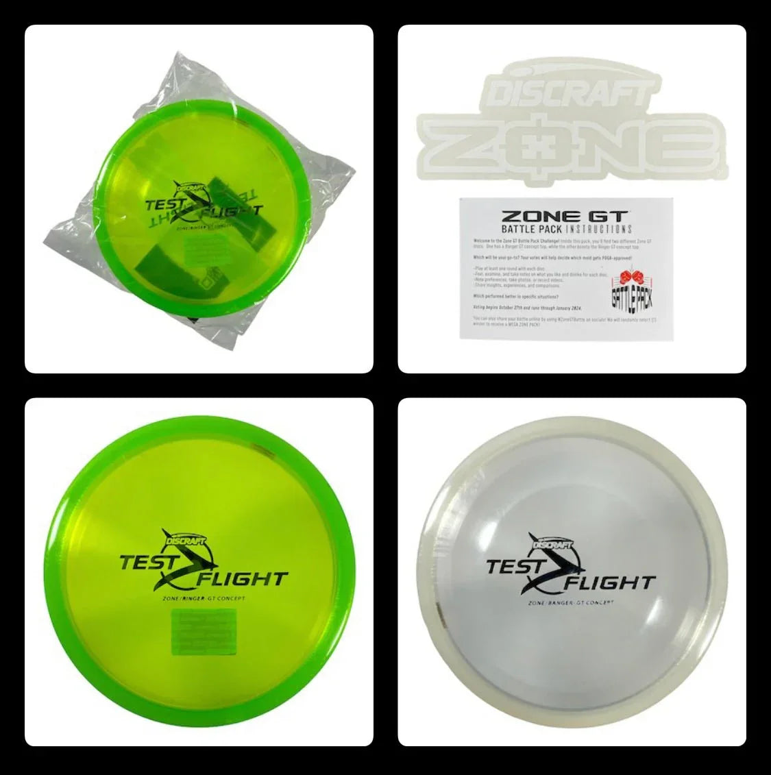 Discraft Zone GT Battle Pack | Green (Ringer) / Clear (Banger) 170 - 174g Disc Golf