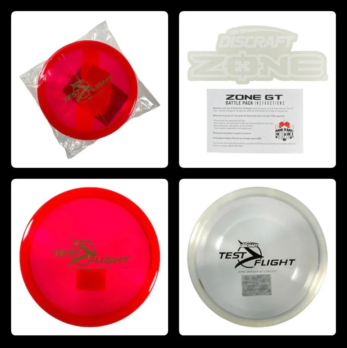 Discraft Zone GT Battle Pack | Red (Ringer) / Clear (Banger) 170 - 174g Disc Golf