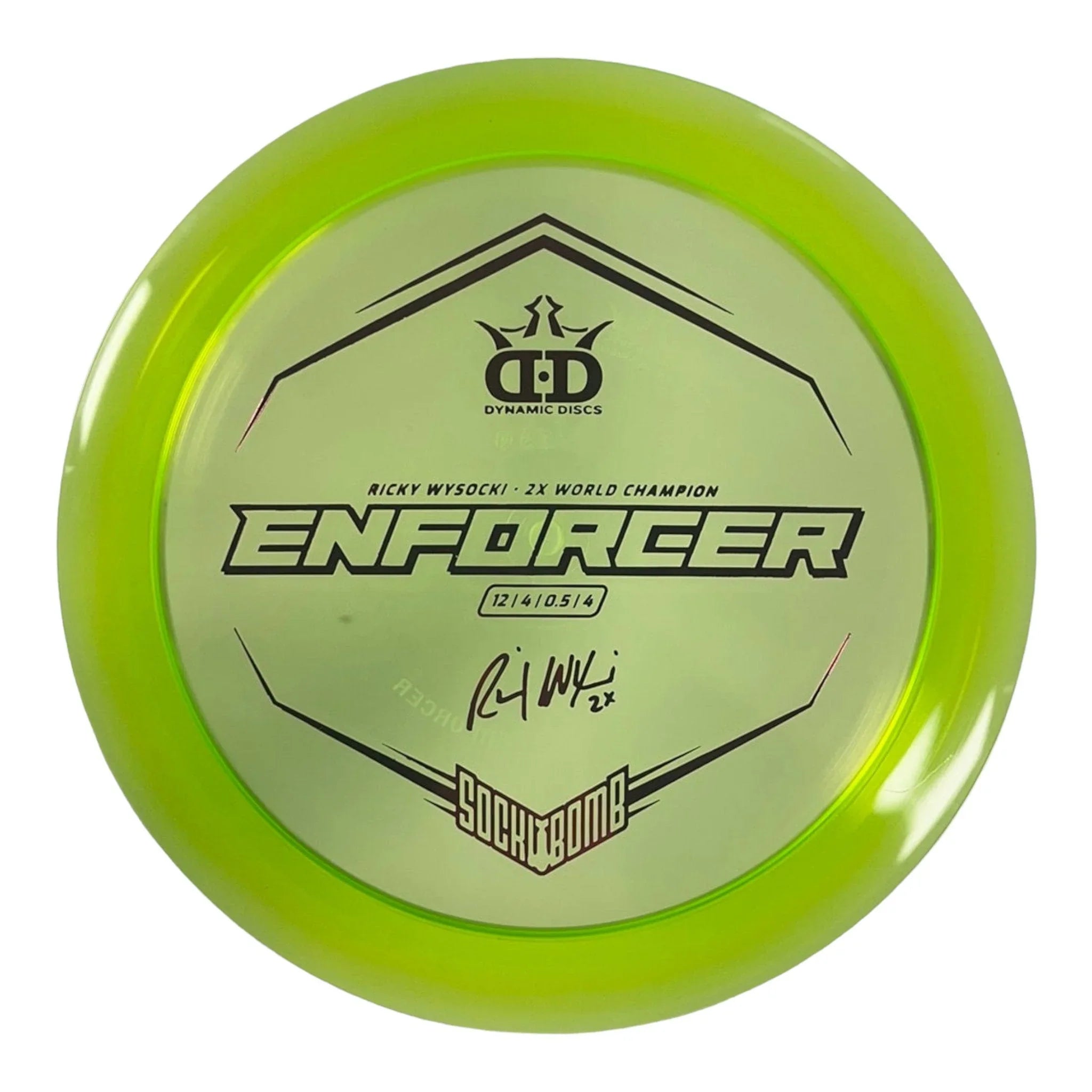 Dynamic Discs Enforcer | Lucid - Ice | Green/Red 173 - 175g (Ricky Wysocki) Disc Golf