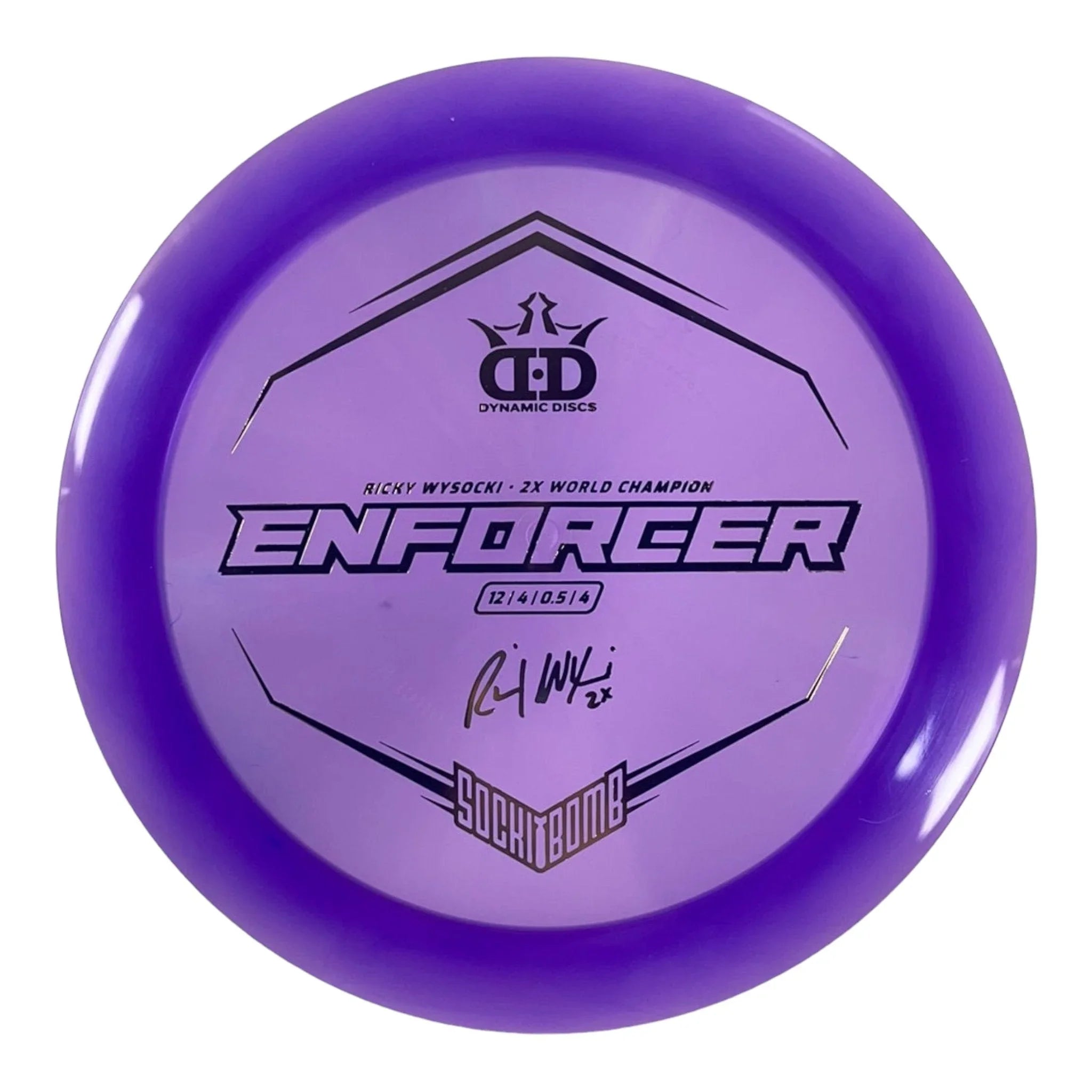 Dynamic Discs Enforcer | Lucid - Ice | Purple/Gold 173 - 175g (Ricky Wysocki) Disc Golf