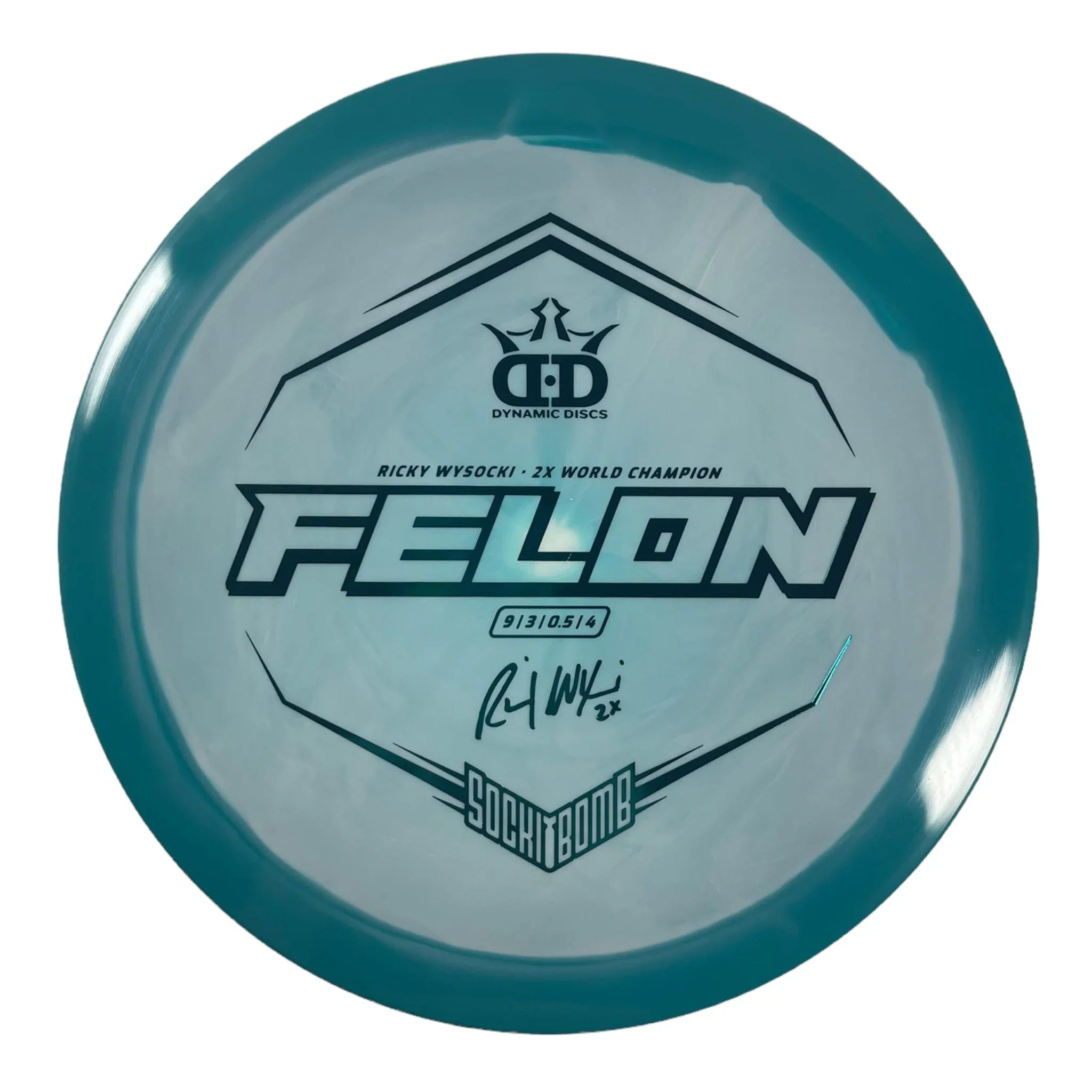 Dynamic Discs Felon | Fuzion Orbit | Teal/Teal 173 - 176g Disc Golf