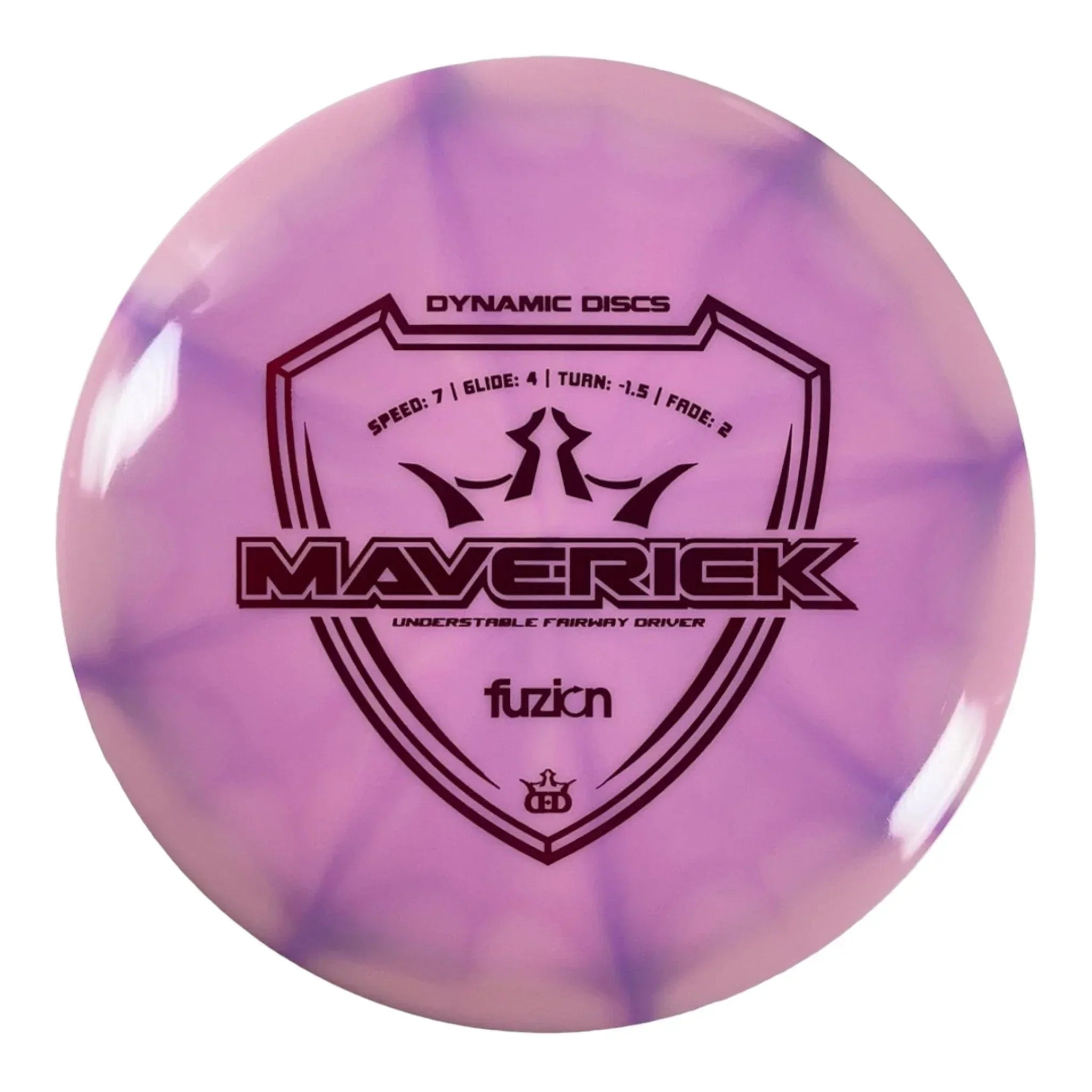 Dynamic Discs Maverick | Fuzion Burst | Purple/Red 173g Disc Golf