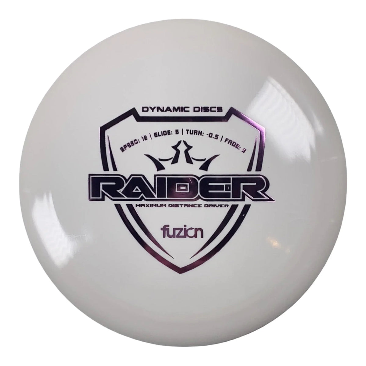 Dynamic Discs Raider | Fuzion | White/Pink 173 - 174g Disc Golf