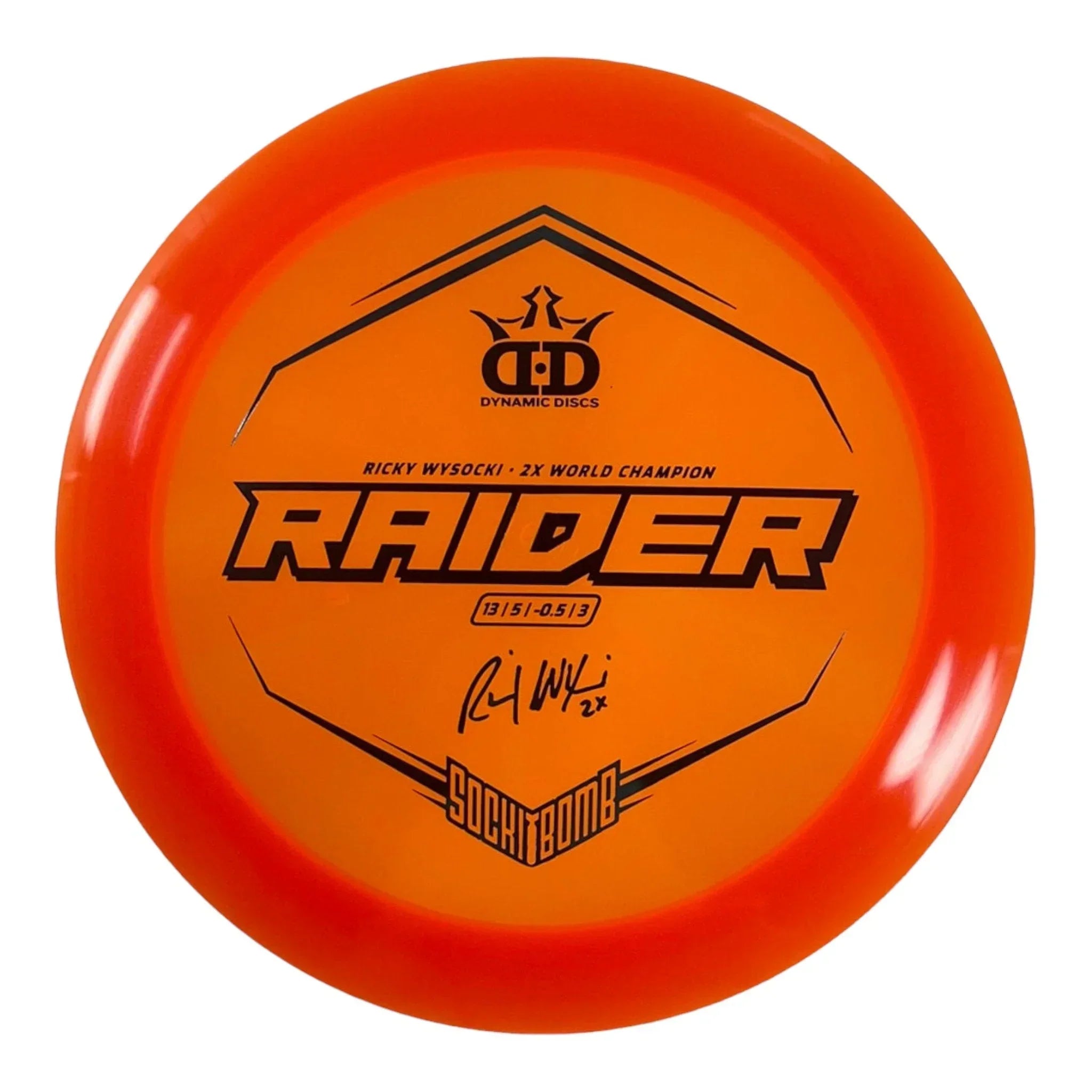 Dynamic Discs Raider | Lucid-Ice | Orange/Green 174-176g (Ricky Wysocki) Disc Golf