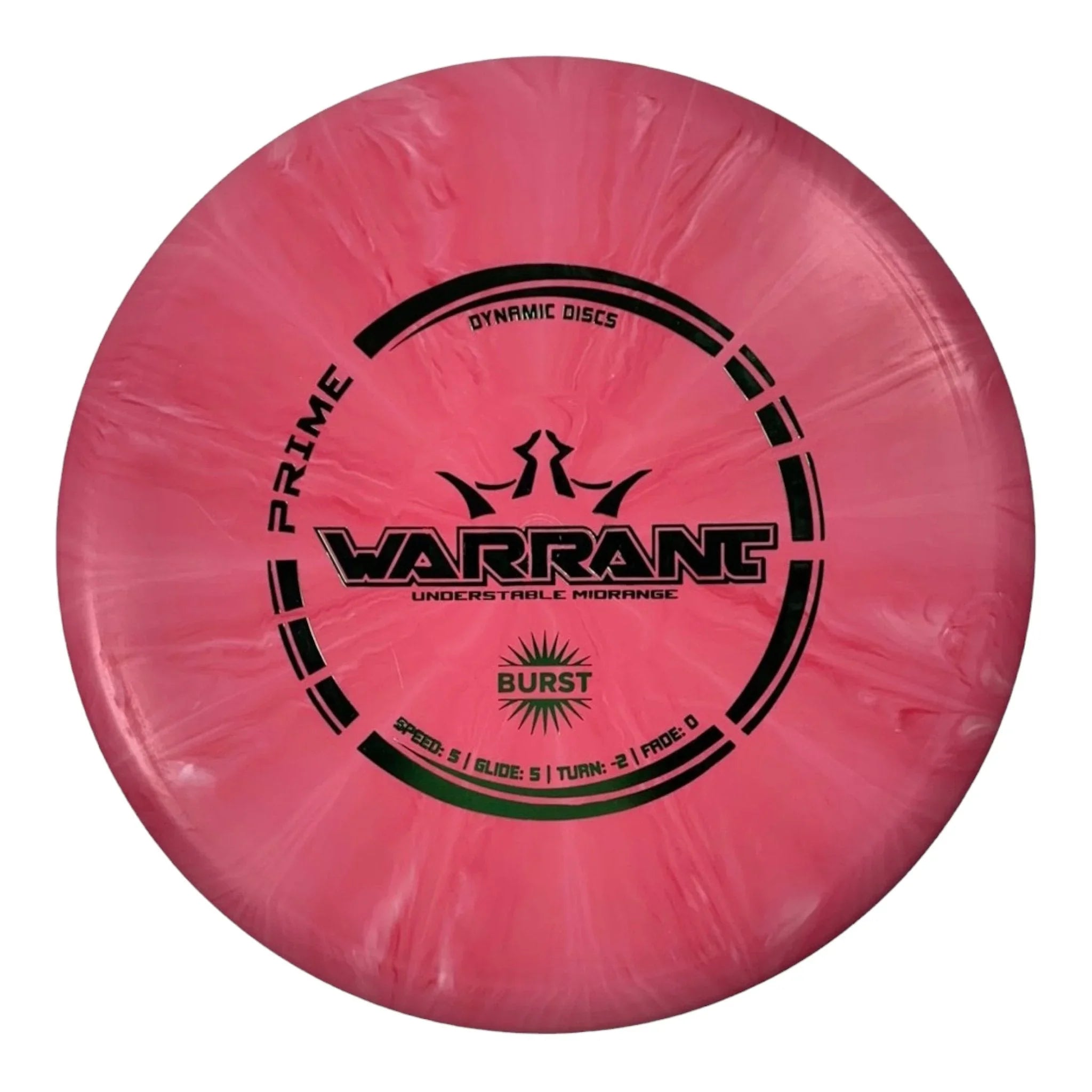 Dynamic Discs Warrant | Prime Burst | Pink/Green 177 - 180g Disc Golf