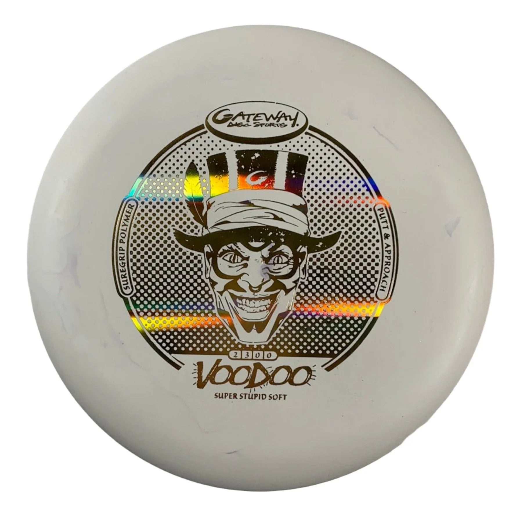 Gateway Disc Sports Voodoo | Super Stupid Soft (SSS) | White/Gold 174 - 175g Disc Golf