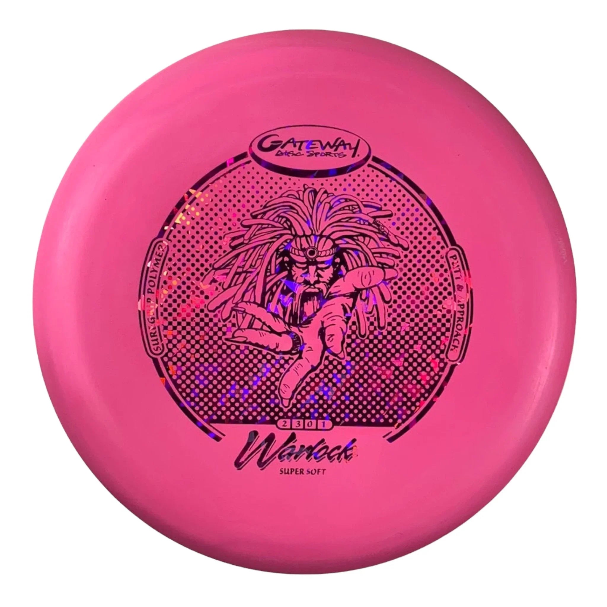 Gateway Disc Sports Warlock | Super Soft (SS) | Pink/Purple 173 - 174g Disc Golf