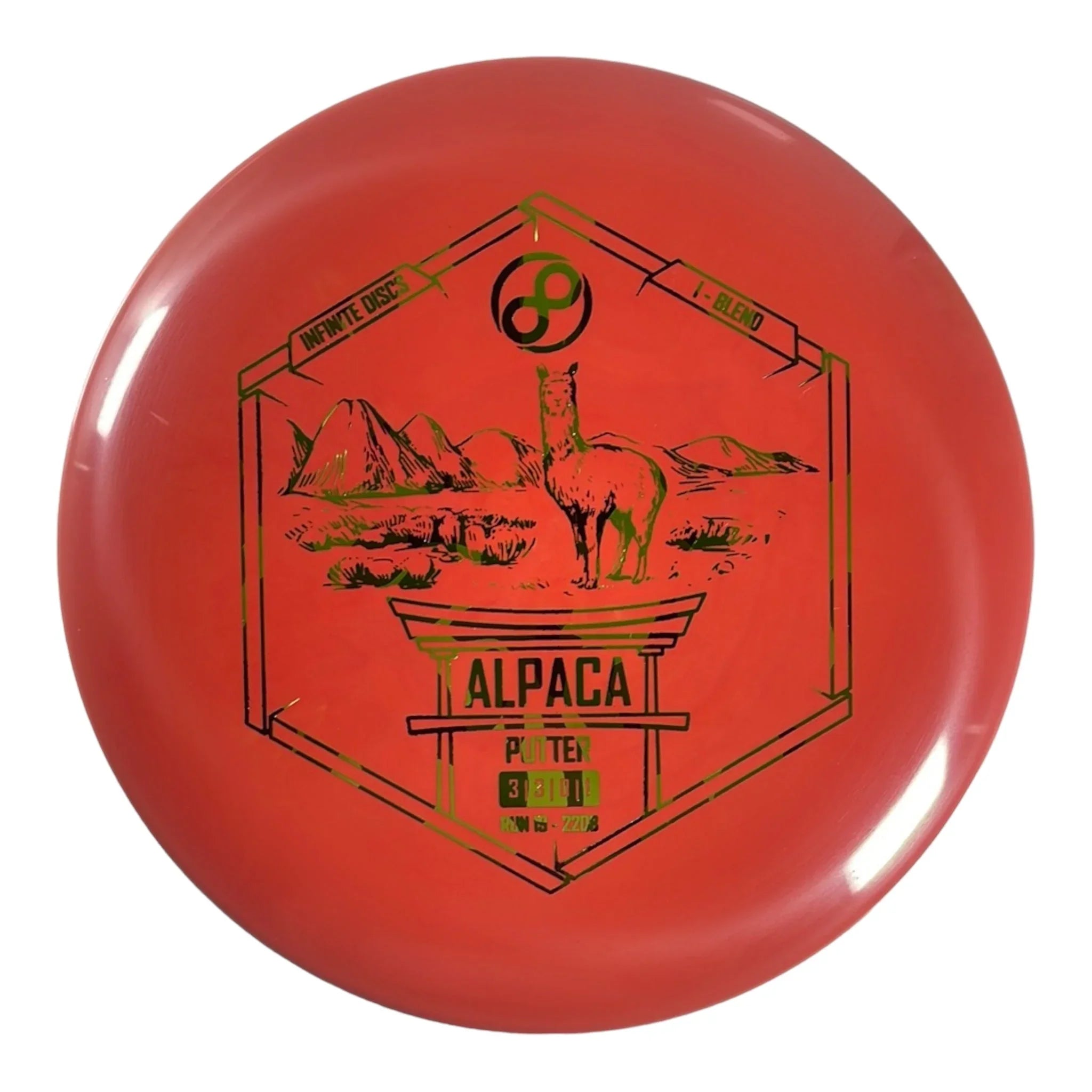 Infinite Discs Alpaca | I - Blend | Red/Camo 169g Disc Golf
