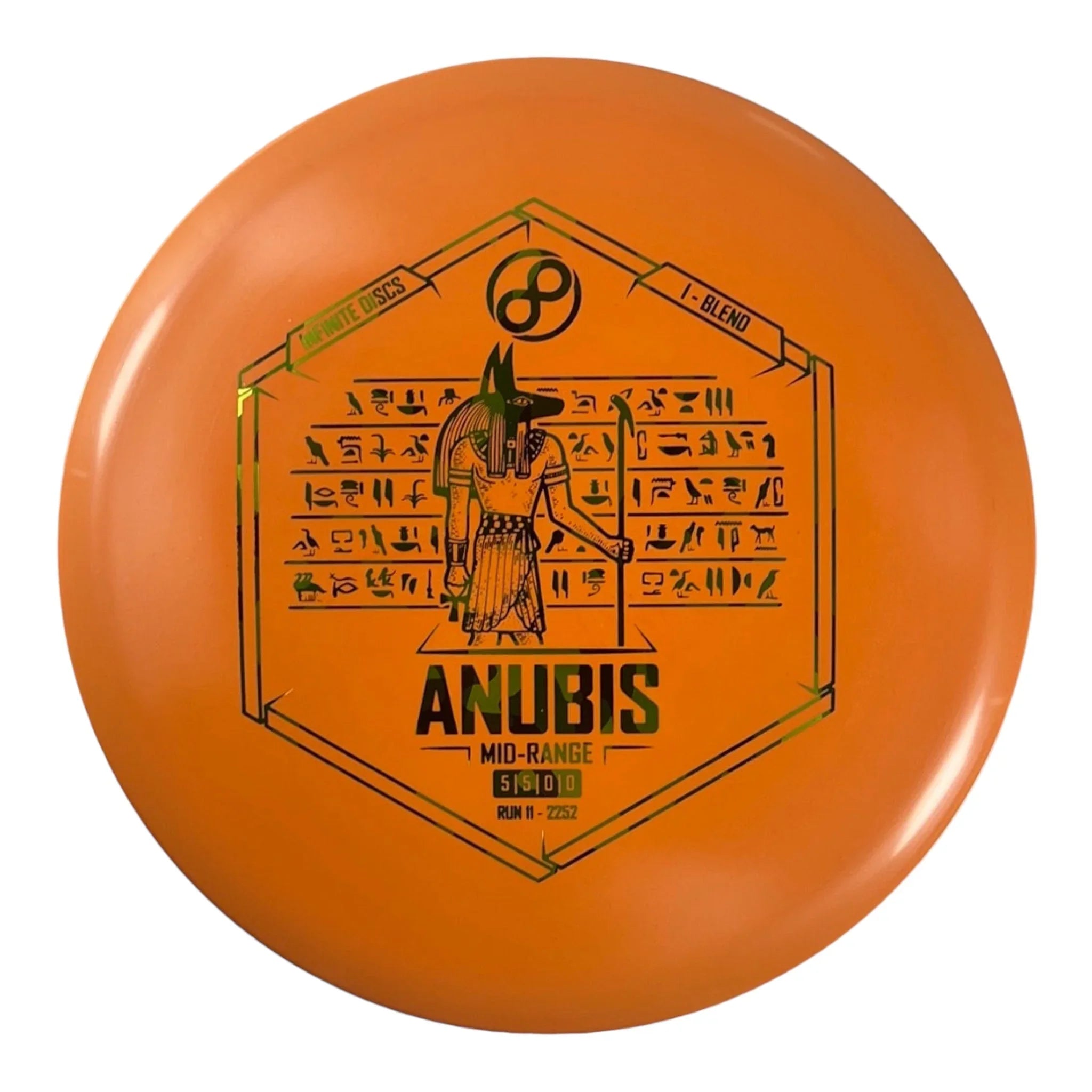 Infinite Discs Anubis | I - Blend | Orange/Camo 176g Disc Golf