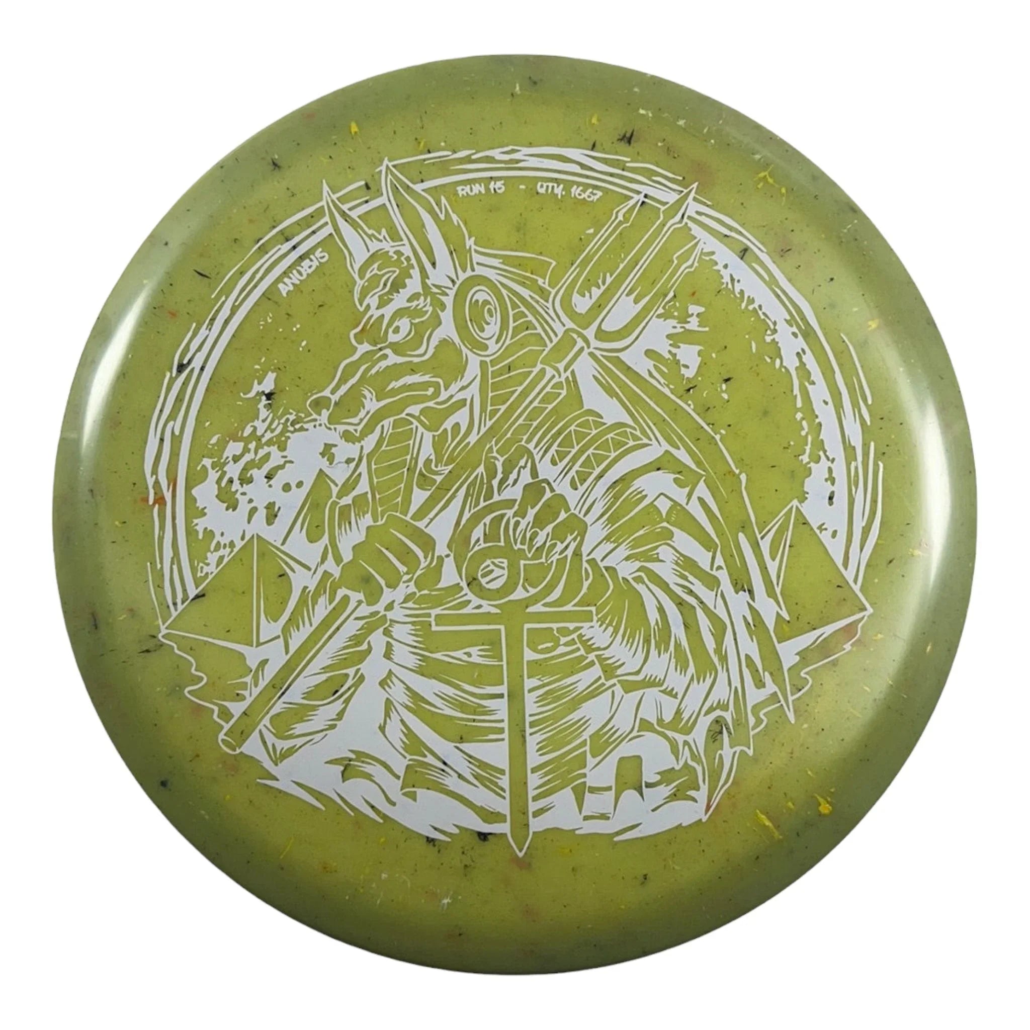 Infinite Discs Anubis | Splatter S - Blend | Green/White 180g Disc Golf