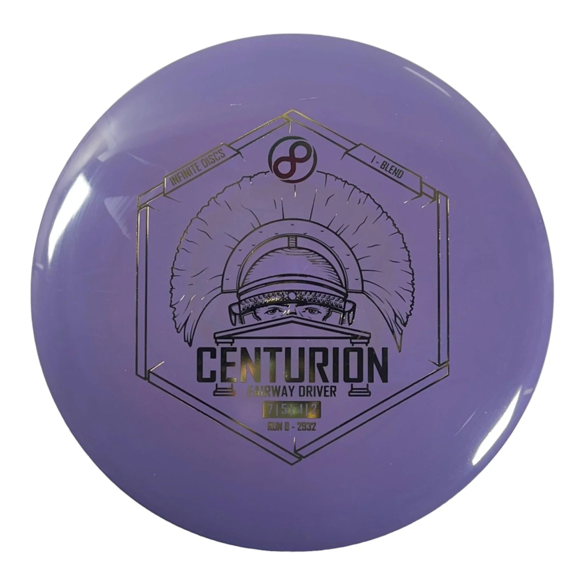 Infinite Discs Centurion | I - Blend | Purple/Gold 168g Disc Golf