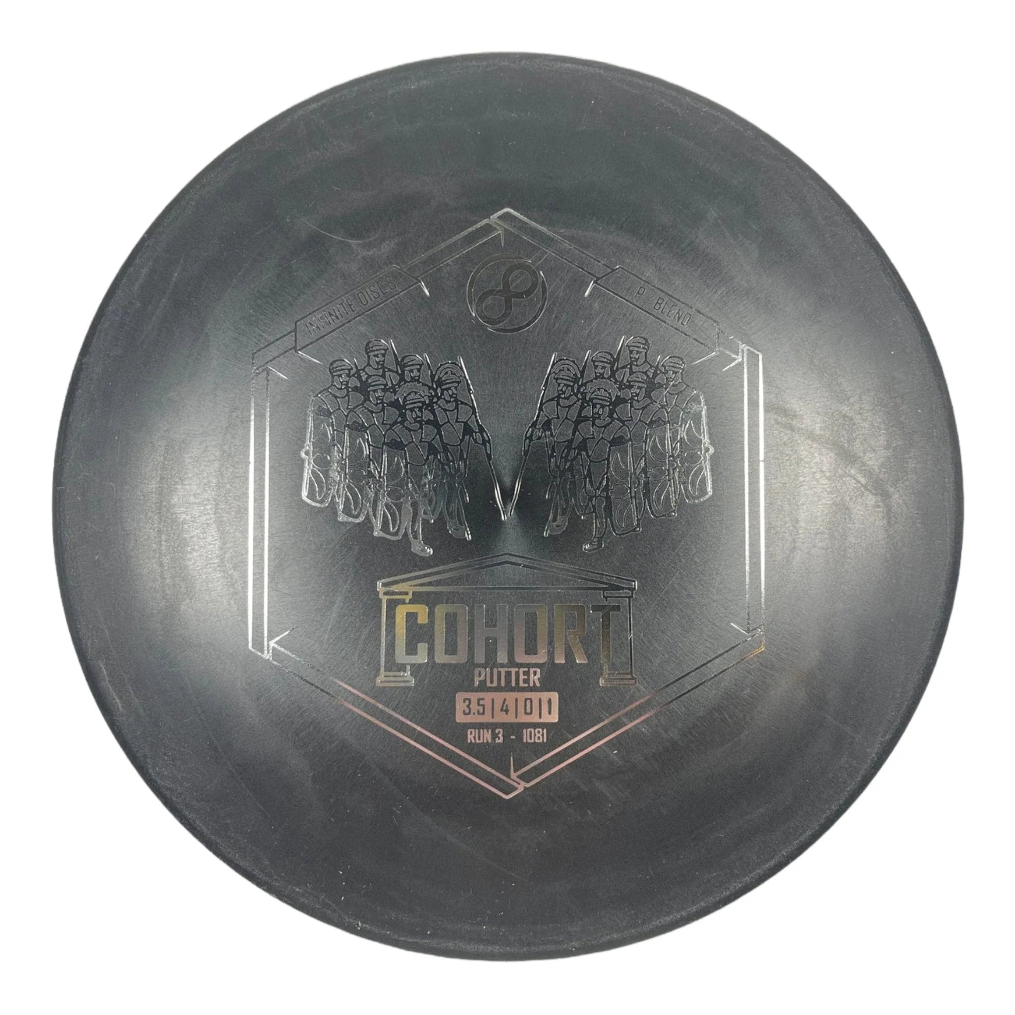 Infinite Discs Cohort | P - Blend | Black/Silver 168g Disc Golf