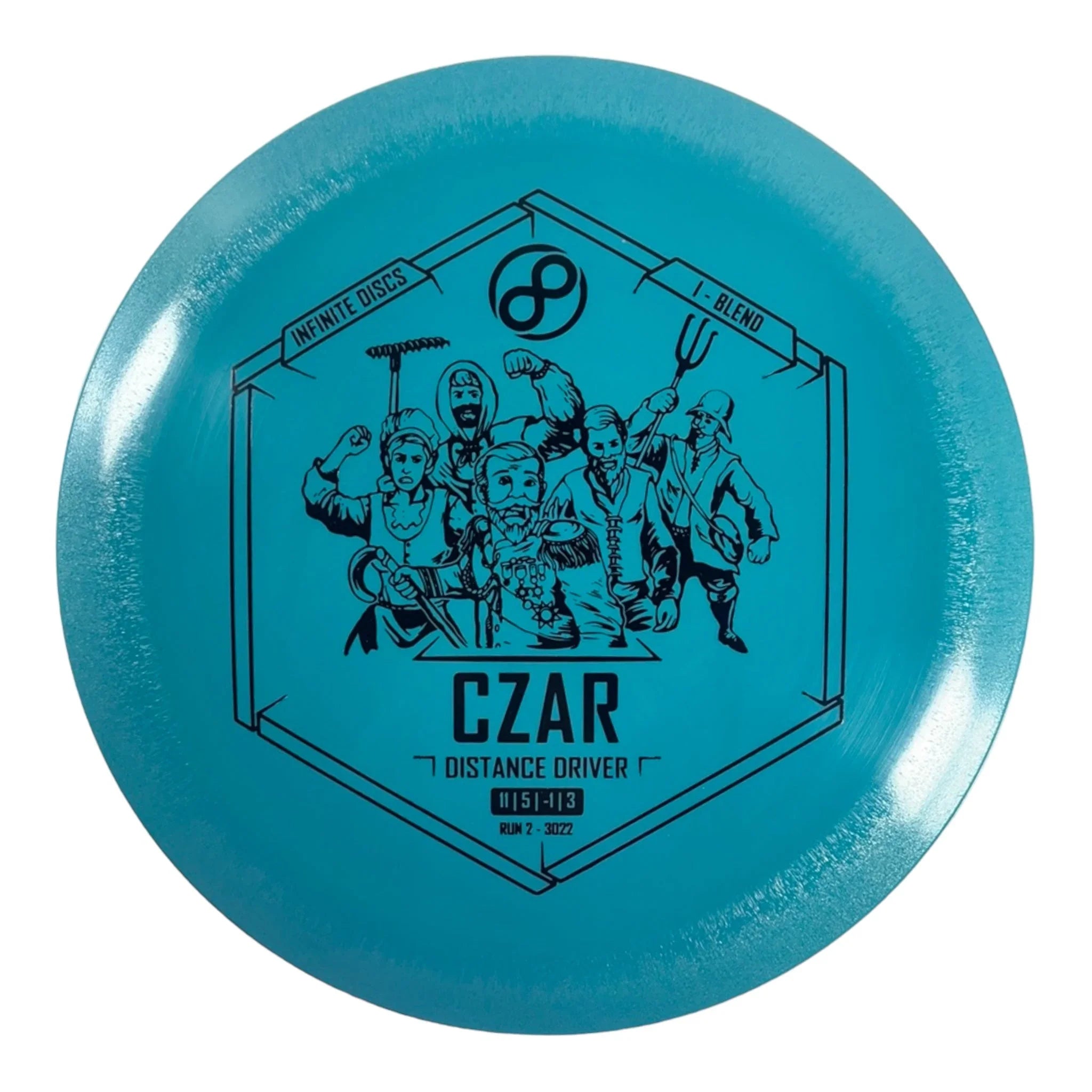 Infinite Discs Czar | I - Blend | Blue/Black 163 - 164g Disc Golf