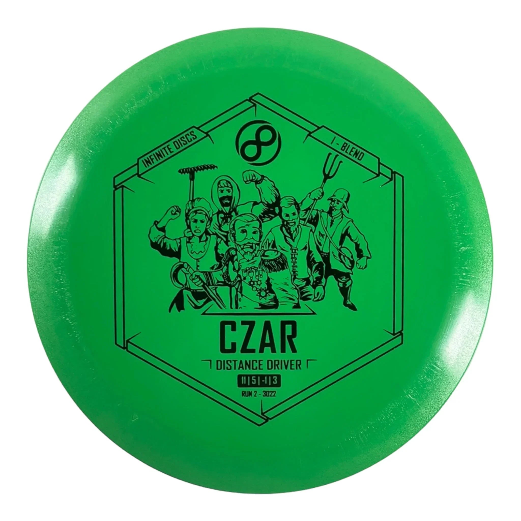 Infinite Discs Czar | I - Blend | Green/Black 163g Disc Golf
