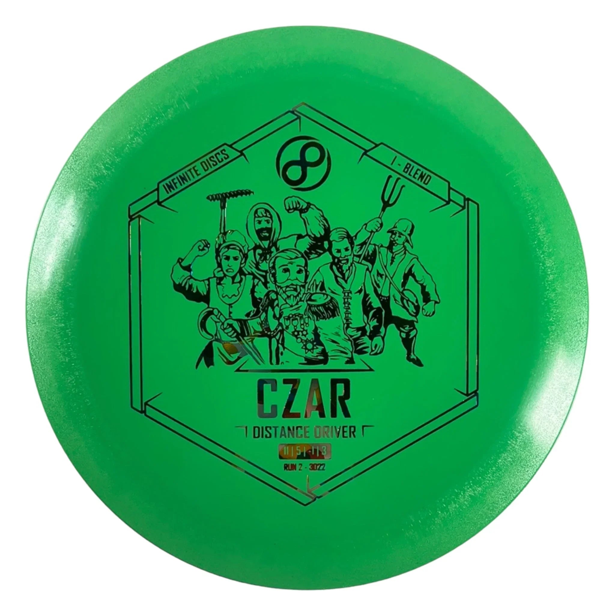 Infinite Discs Czar | I - Blend | Green/Dots 163g Disc Golf