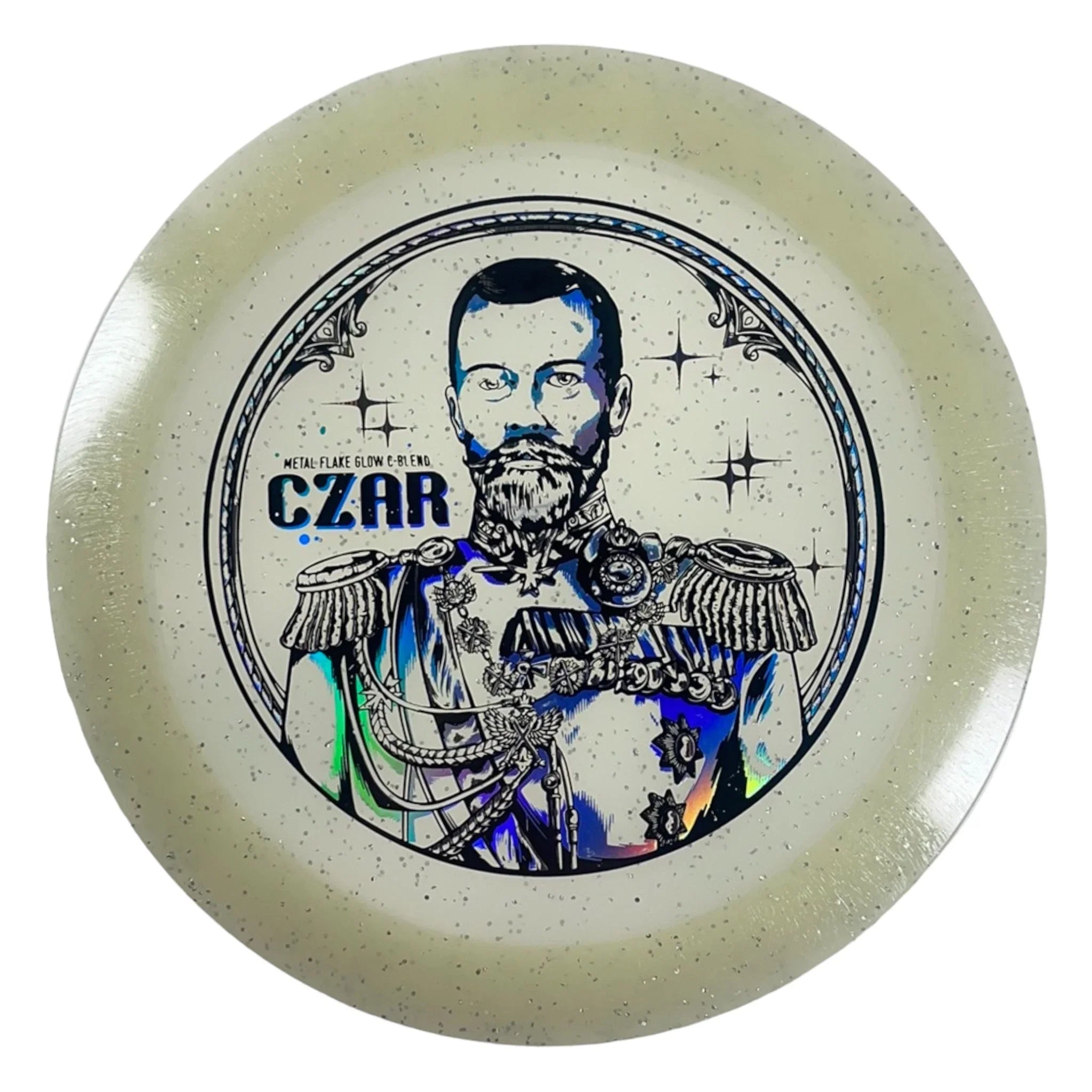 Infinite Discs Czar | Metal Flake Glow C - Blend | Glow/Purple 173g Disc Golf