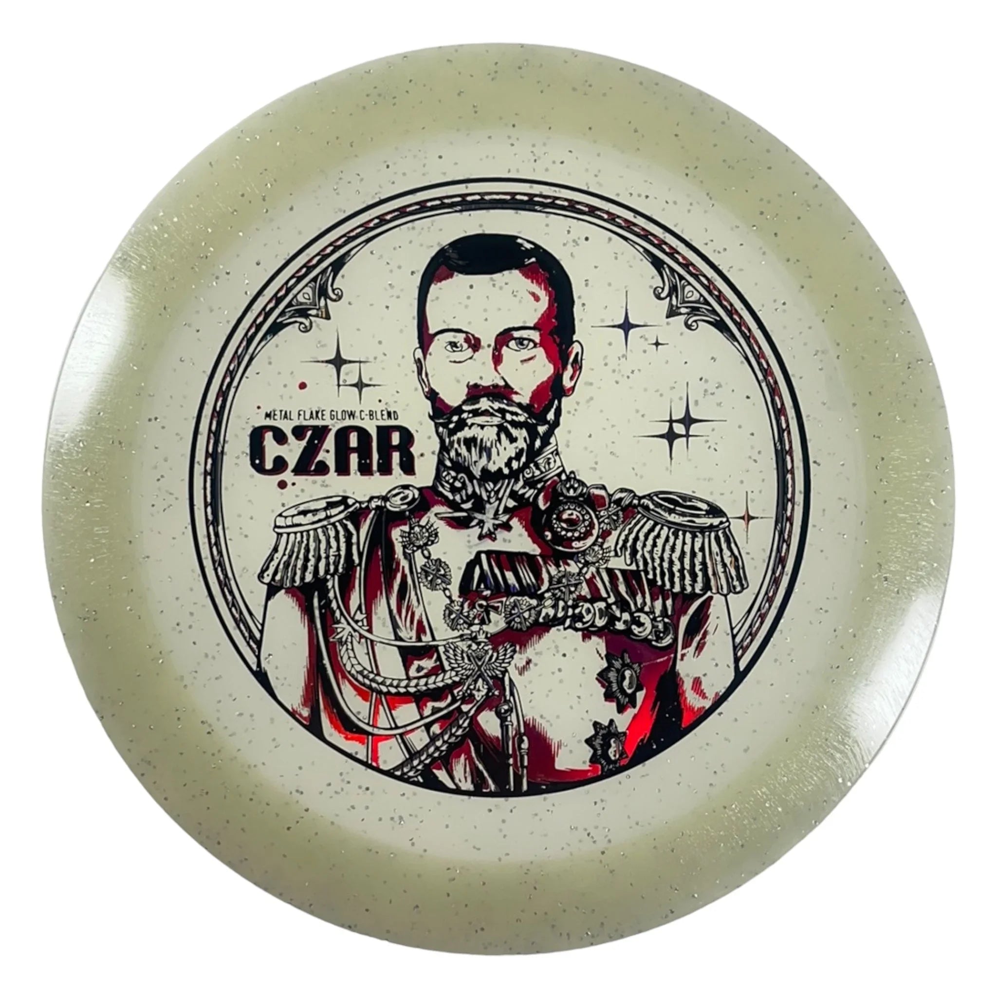 Infinite Discs Czar | Metal Flake Glow C - Blend | Glow/Red 173g Disc Golf