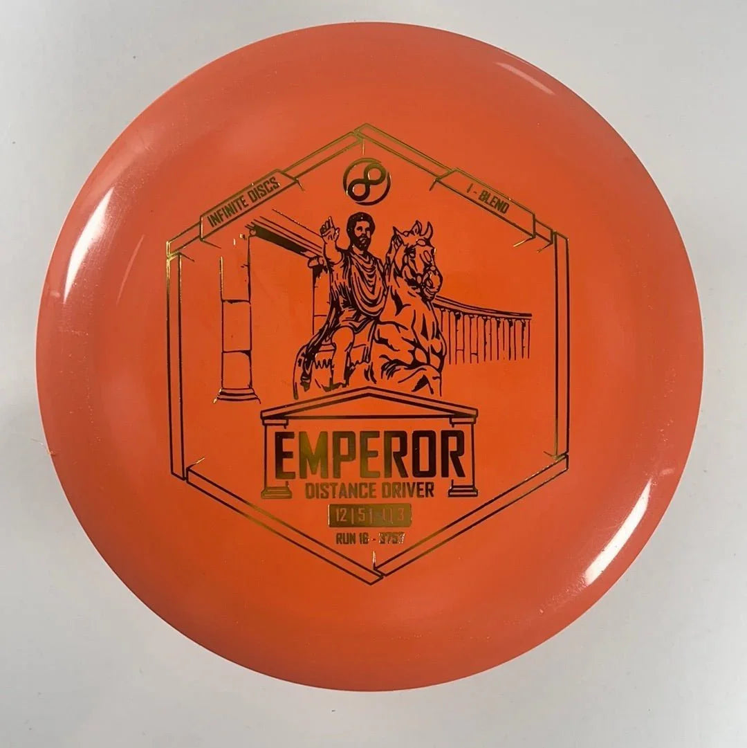 Infinite Discs Emperor | I - Blend | Orange/Gold 171g Disc Golf