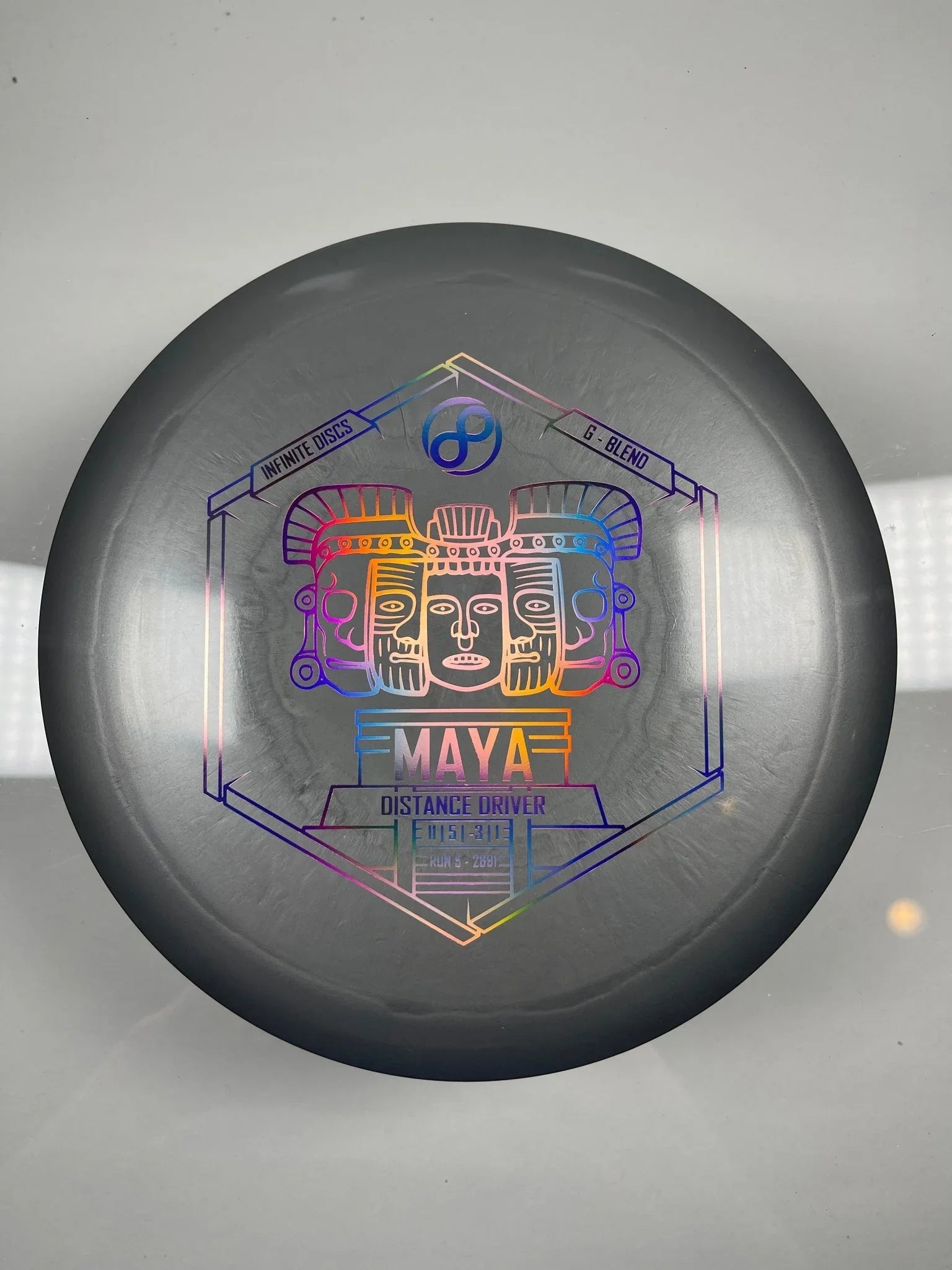 Infinite Discs Maya | G - Blend | Grey/Holo 174g Disc Golf