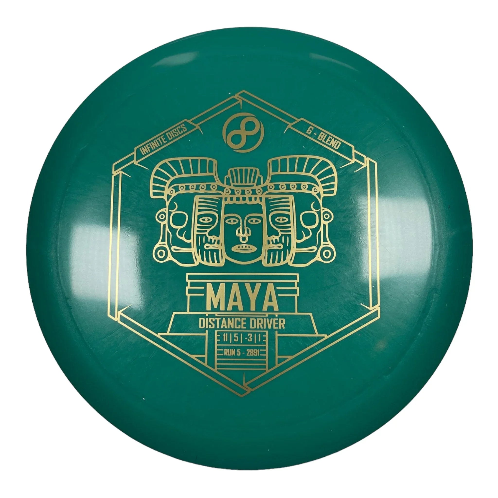 Infinite Discs Maya | G - Blend | Teal/Gold 167 - 170g Disc Golf