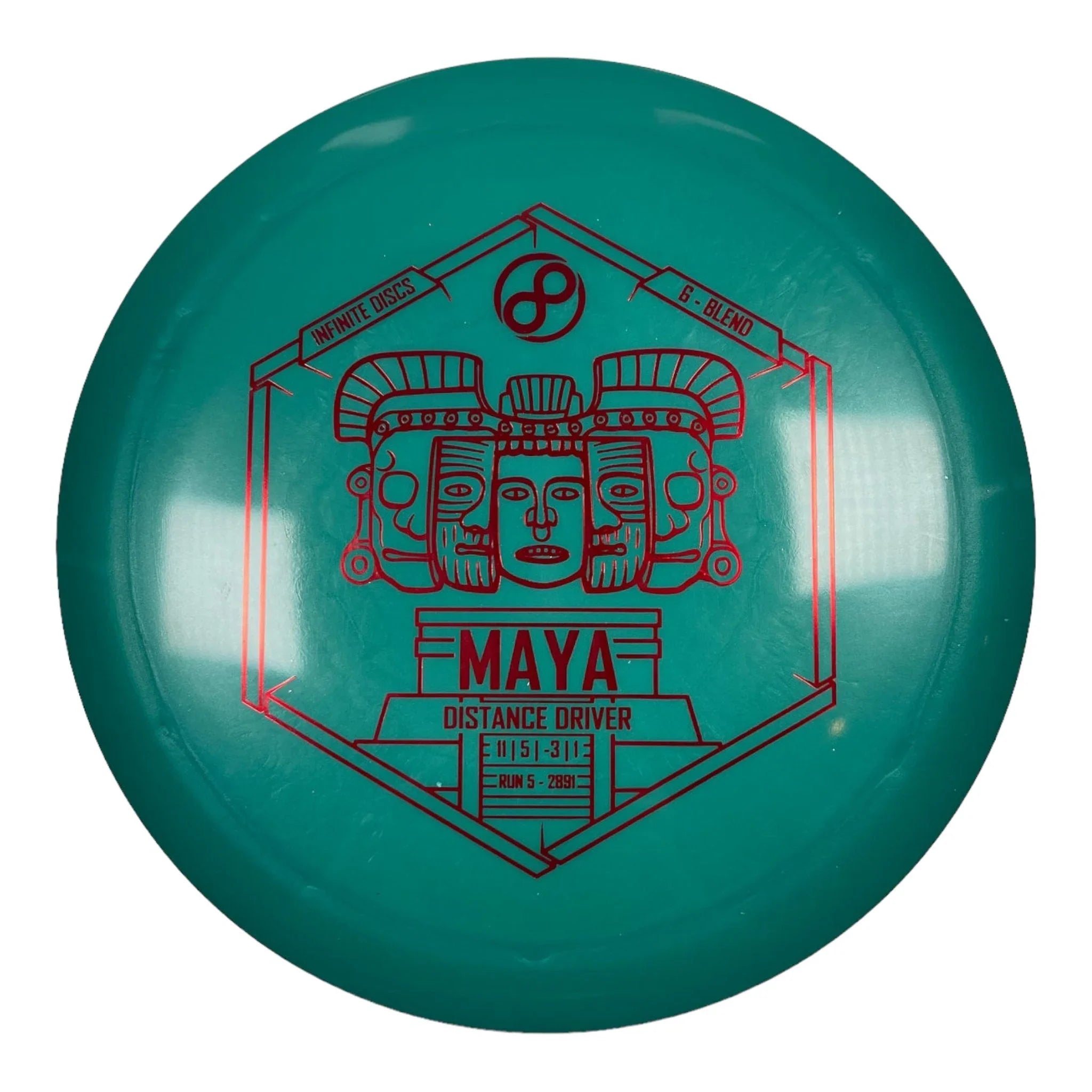 Infinite Discs Maya | G - Blend | Teal/Red 168g Disc Golf